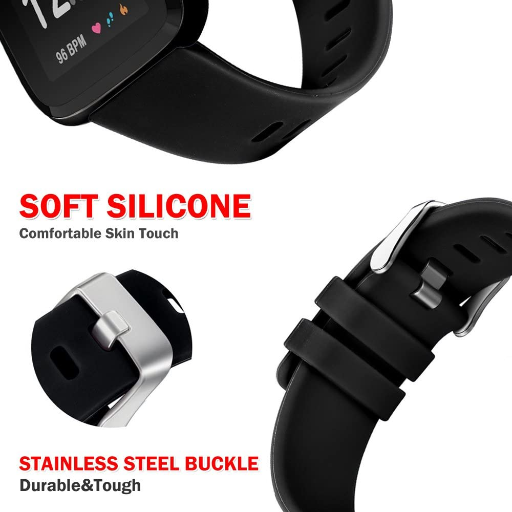 Bands Set for Fitbit, T Tersely Band Strap for Fitbit Versa 2 / Fitbit Versa/Versa Lite, Adjustable Sport Bands for Women Men, Soft TPU Replacement Silicone Bands Fitness Sport Bracelet Straps image number 6