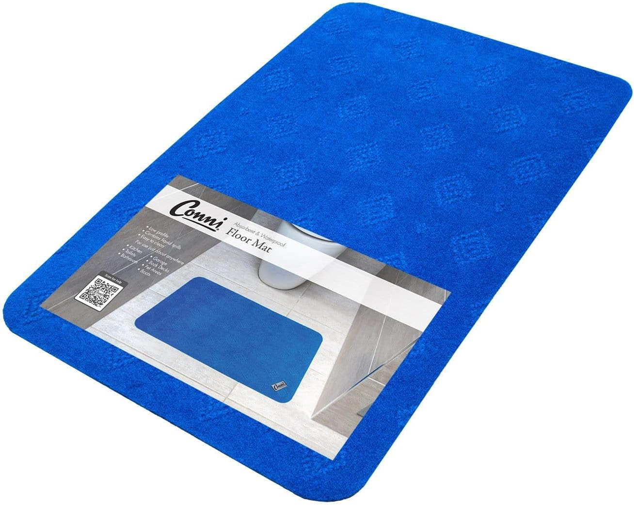 Conni Floor Mat Compact - Absorbent Waterproof and Low Profile, 45 X 70Cm, Pebble - Green image number 3