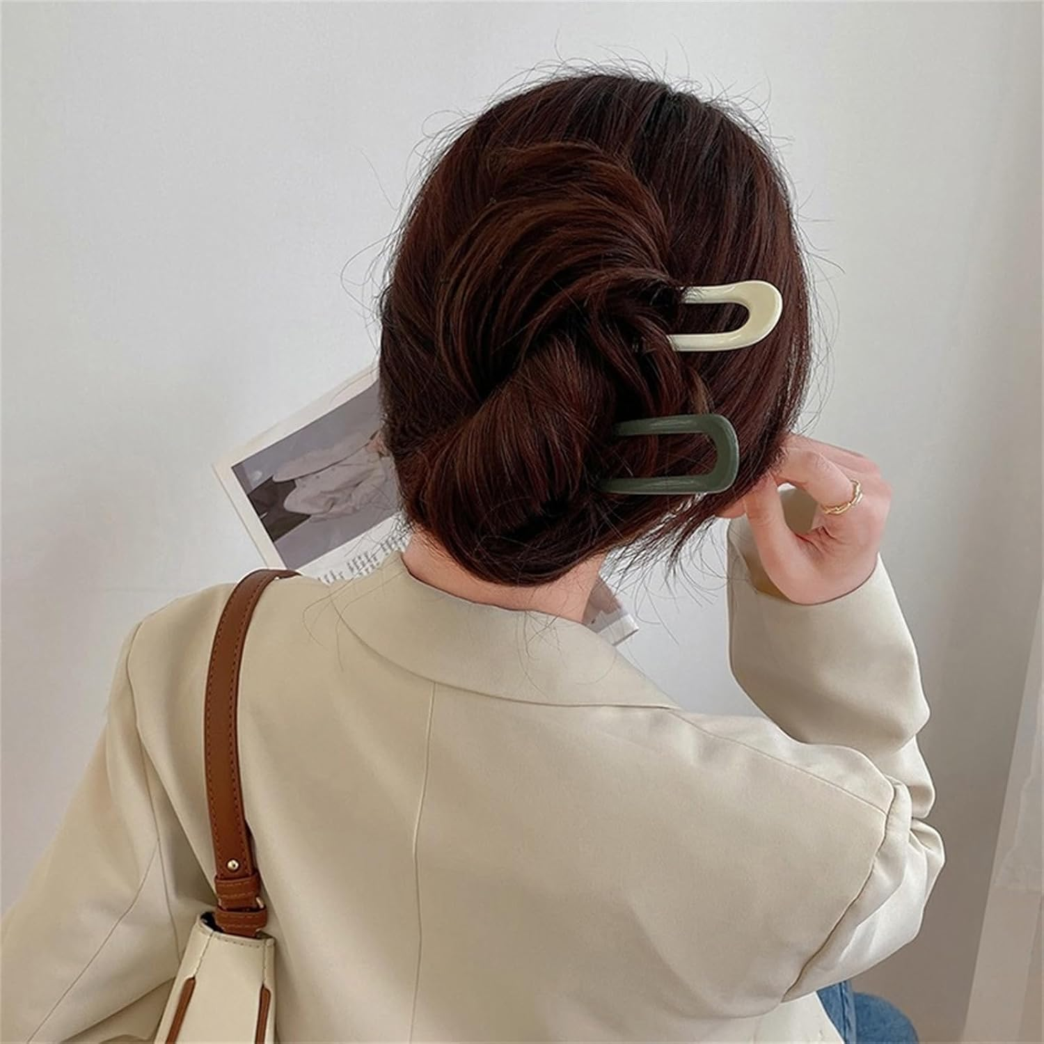 U Shaped Hairpin, French Hairpin Fork Updo Chignon Pins Headpiece, for All Hair Types of Women and Girls Styling Hair Accessories (Pack of 5) image number 6