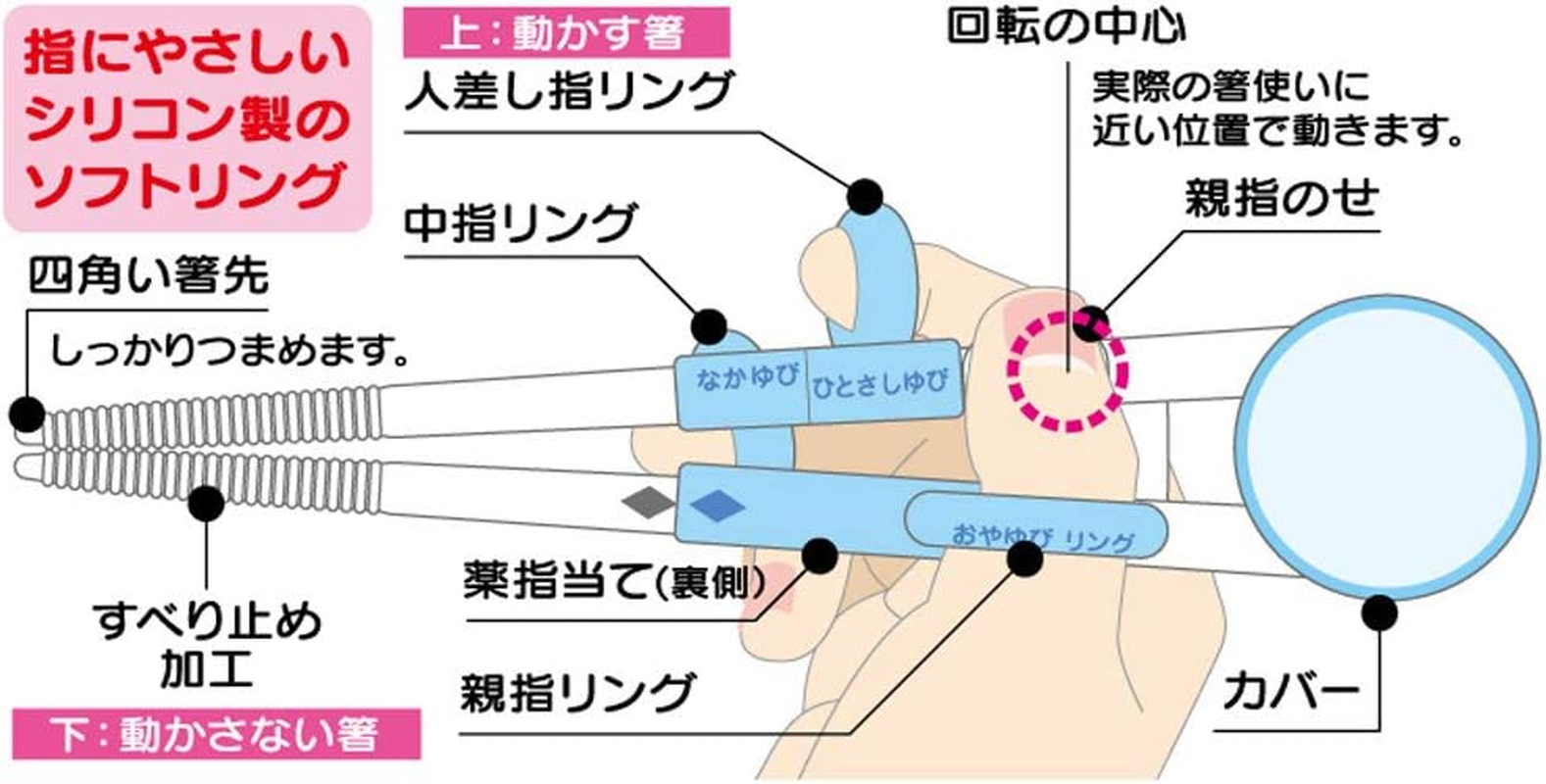 Skater ADXT1-A Children'S Training Chopsticks - 5.5 Inches (14 Cm), Disney Frozen Ages 2 - 7 Years, Right Hand, Easy to Pinch Square Chopsticks Tip image number 3