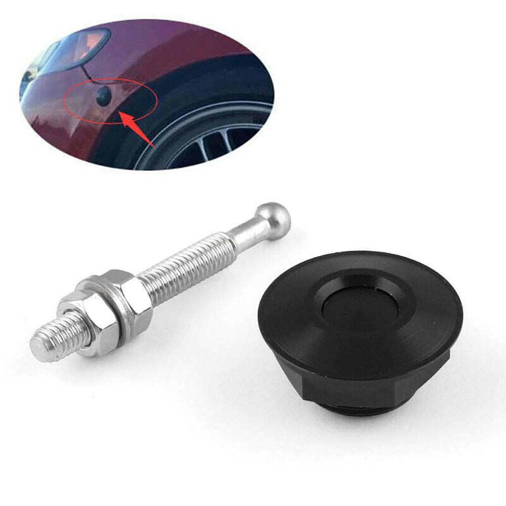 Woopeey 8 Pcs 1.25 Inch Universal Aluminum Vehicle Hood Pins-Quick Release Lock Latch Bumper, License Plate Lock Clip, Push Button Bonnet image number 2