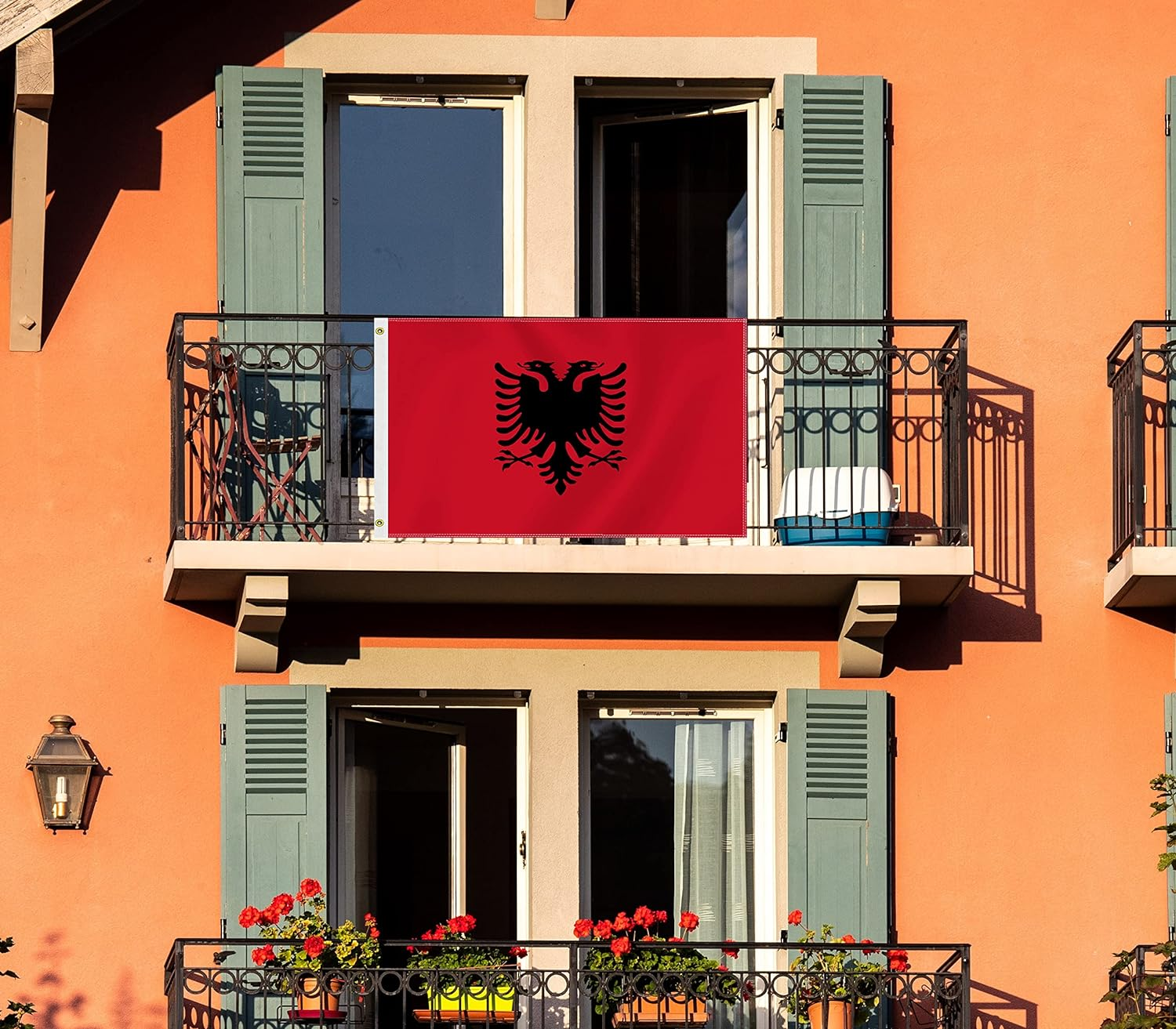 Large 3&times;5 FT Albania Flag, Big 75D Albanian National Outdoor Banner,Decorgarden with Brass Gromment