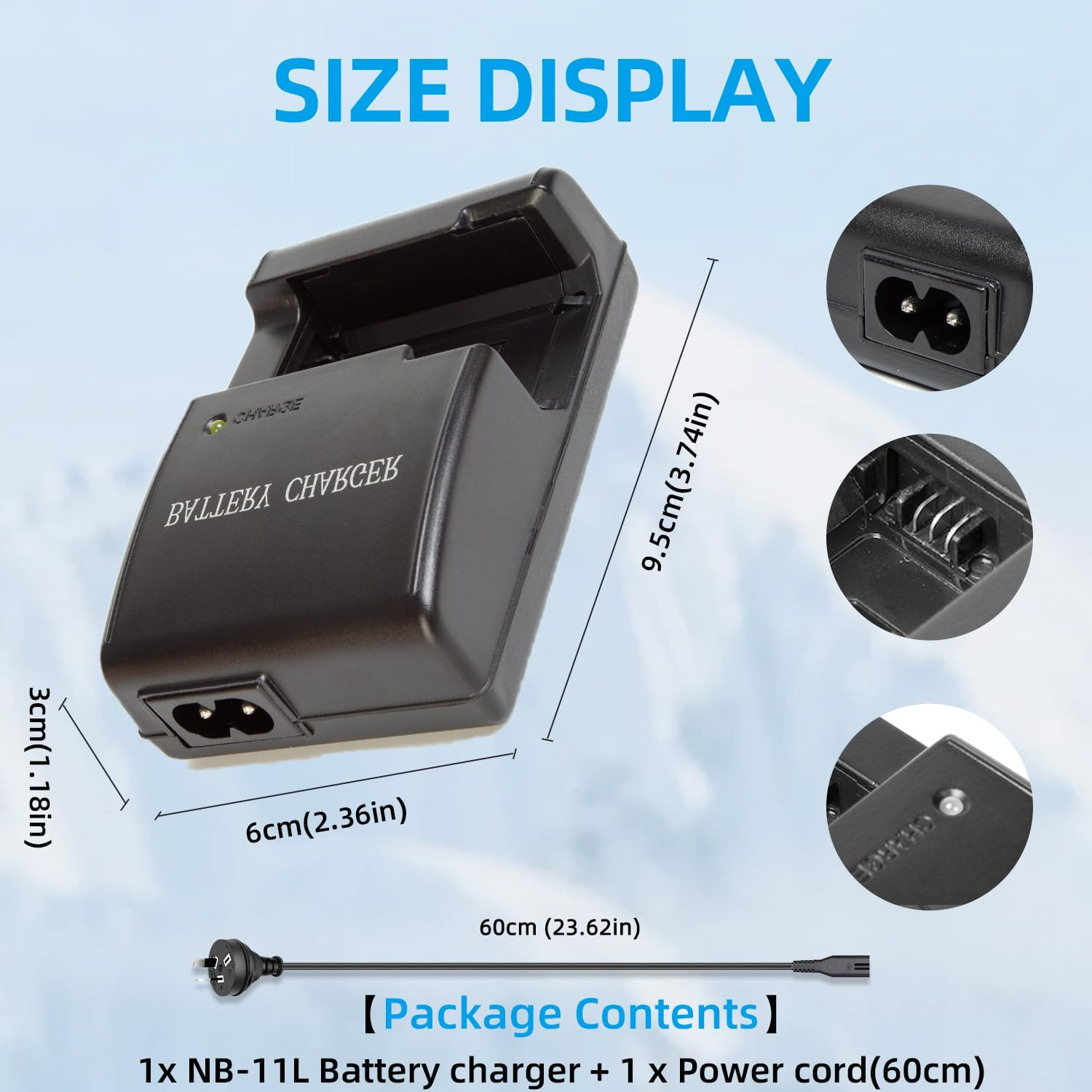 OCOIXINH NP-FW50 Battery Charger Compatible with Sony ZV-E10, A6000, A6400, A5100, A5000, A6500, A6300, Alpha 7, A7, A7II, A7R, A7RII, A7SII, A7S, NEX-3, RX10 Cameras image number 5
