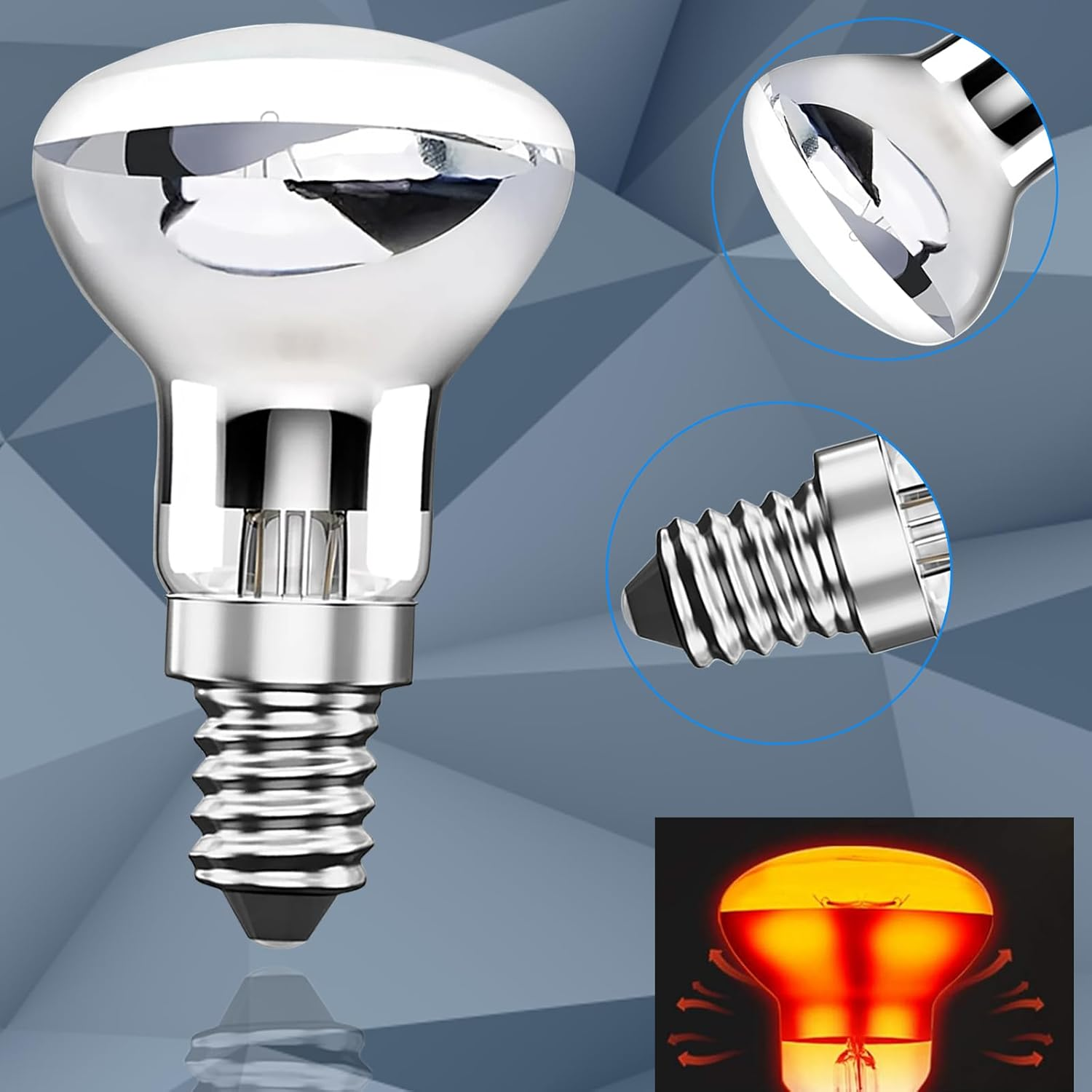 Replacement Lava Lamp,Warm White 2700K,R39 E14 30W Spotlight Screw Light Bulb for Home,Non-Dimmable,Pack of 2 image number 2