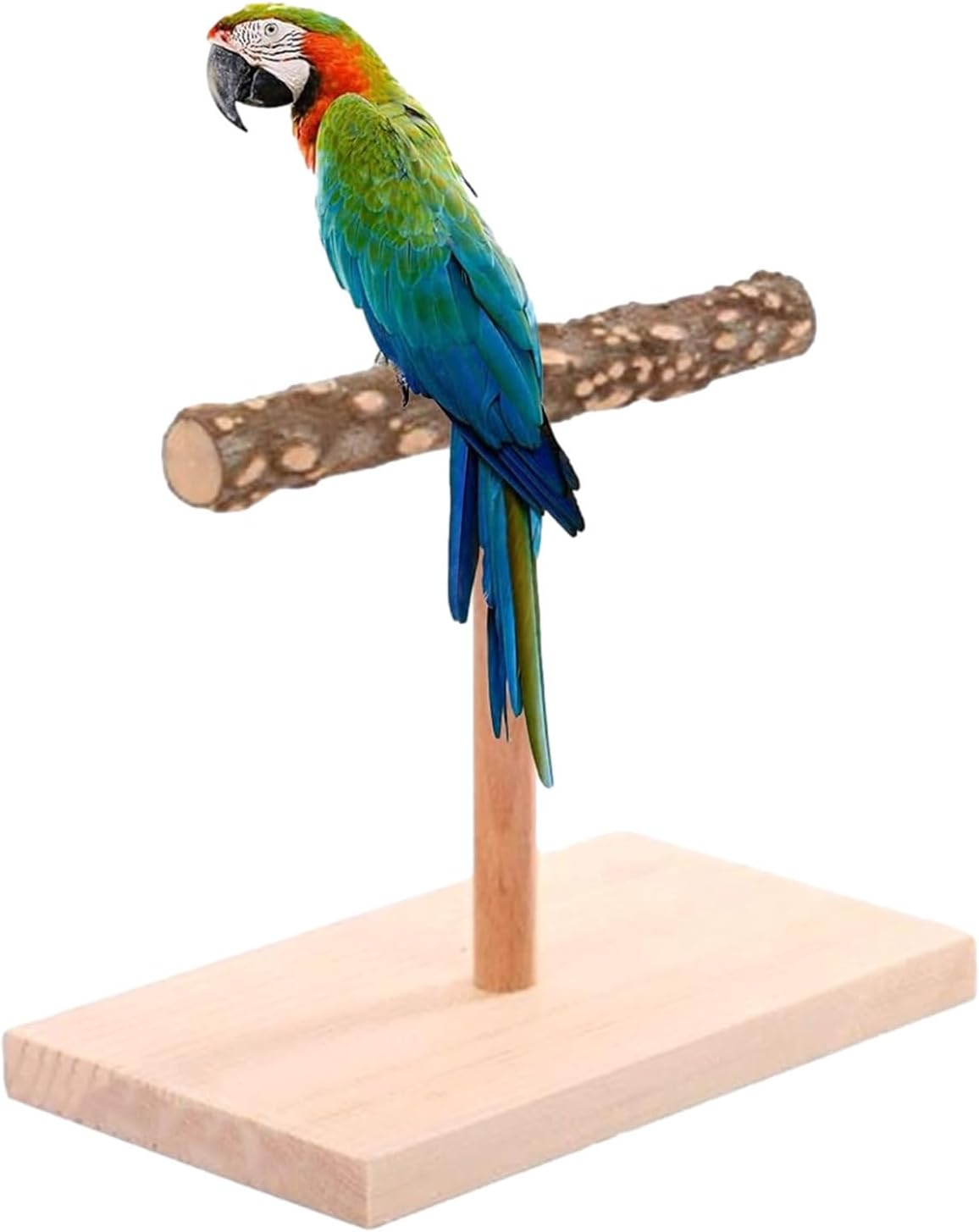 Bird Stand - Endable Bird Platform T Shape, Games Training Station, Pet Training Rack, Tabletop Parrot Toy | Bird Stand with Sturdy Handle for Cockatiel Macaw Tiger Indoor