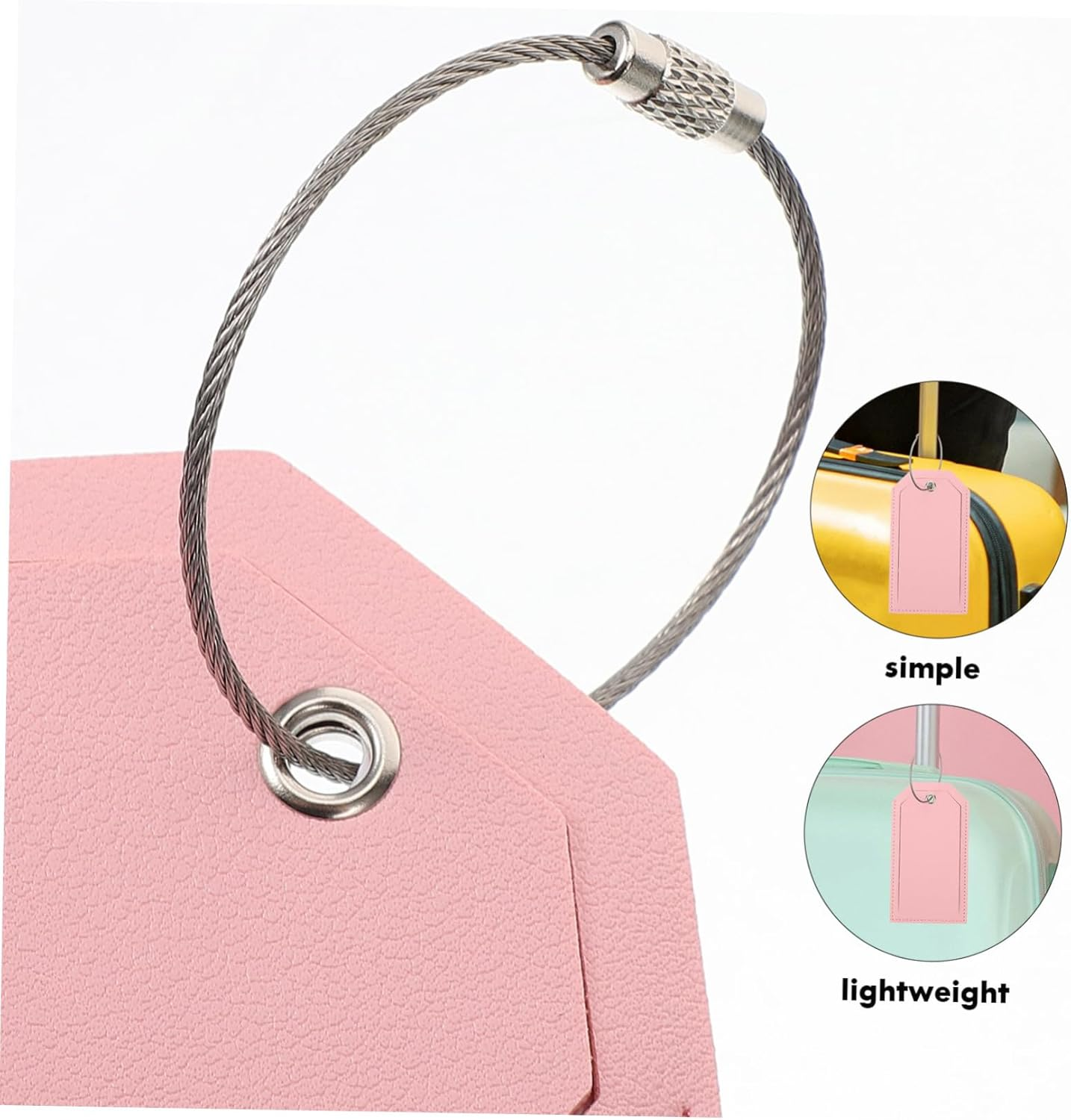 TINEASUR 2Pcs Boarding Pass Luggage Tag Suitcase Tags Business Travel Bag for Suitcases image number 3