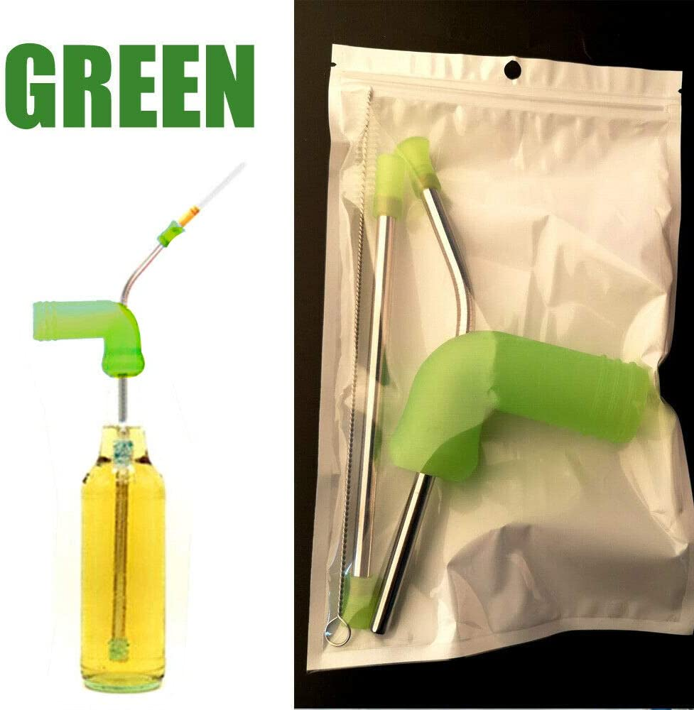 Beer Snorkel, Beer Bong Funnel, Beer Shotgun Tool, Chug Bud, Chugbud, Beer Chug, Premium Funnel for Beer Drinking Games, Spring Break, College, Tailgating, Bachelor, Straw Hens Bucks House Party (Green) image number 2