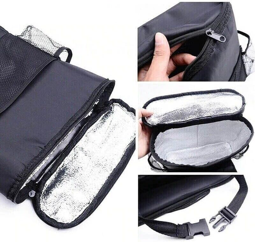 Car Seat Back Organizer Multi-Pocket Storage Bag with Heat Preservation Drink Holder - 1/2PCS image number 4
