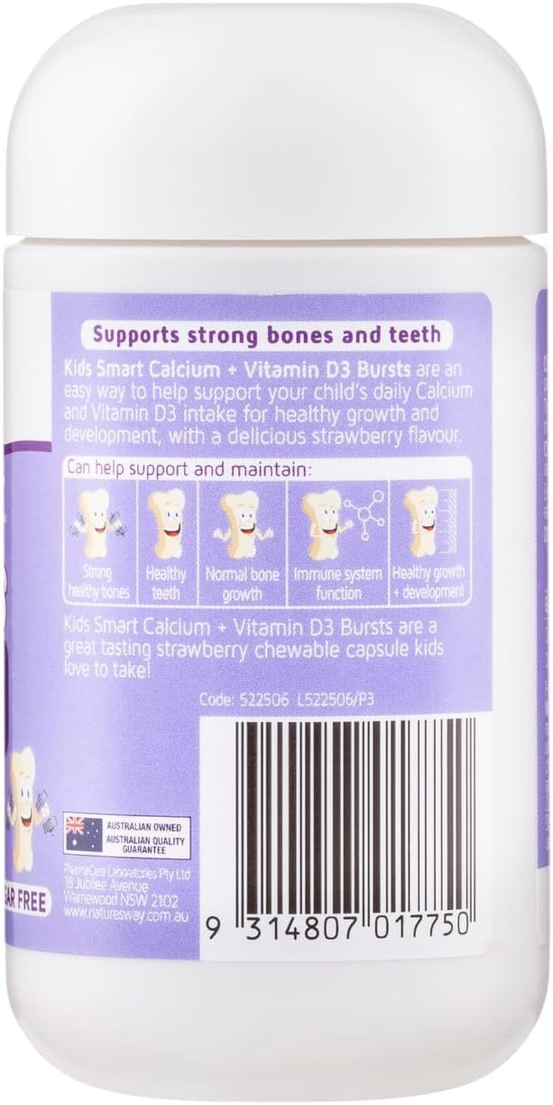 Nature'S Way Kids Smart Bursts Calcium and Vitamin D3 50 Capsules