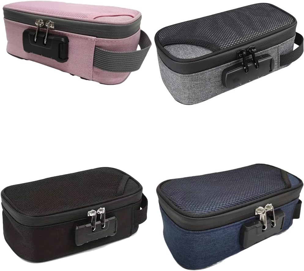 Makeup Organiser Bag Lockable Box for Brushes and Cosmetics Travel-Friendly Makeup Bag Storage Bag with Combination, A - C image number 6