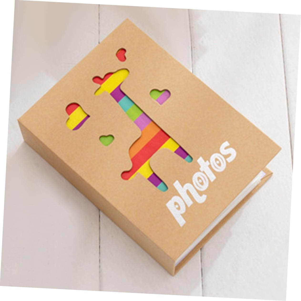 Yardwe Photo Album Scrapbook Album Keepsake Cute Animal Pattern Cover Sturdy Construction 200 Pages 5X7 Inches Keepsake for Baby Boy or Baby Girl Versatile for Photos and Notes image number 4