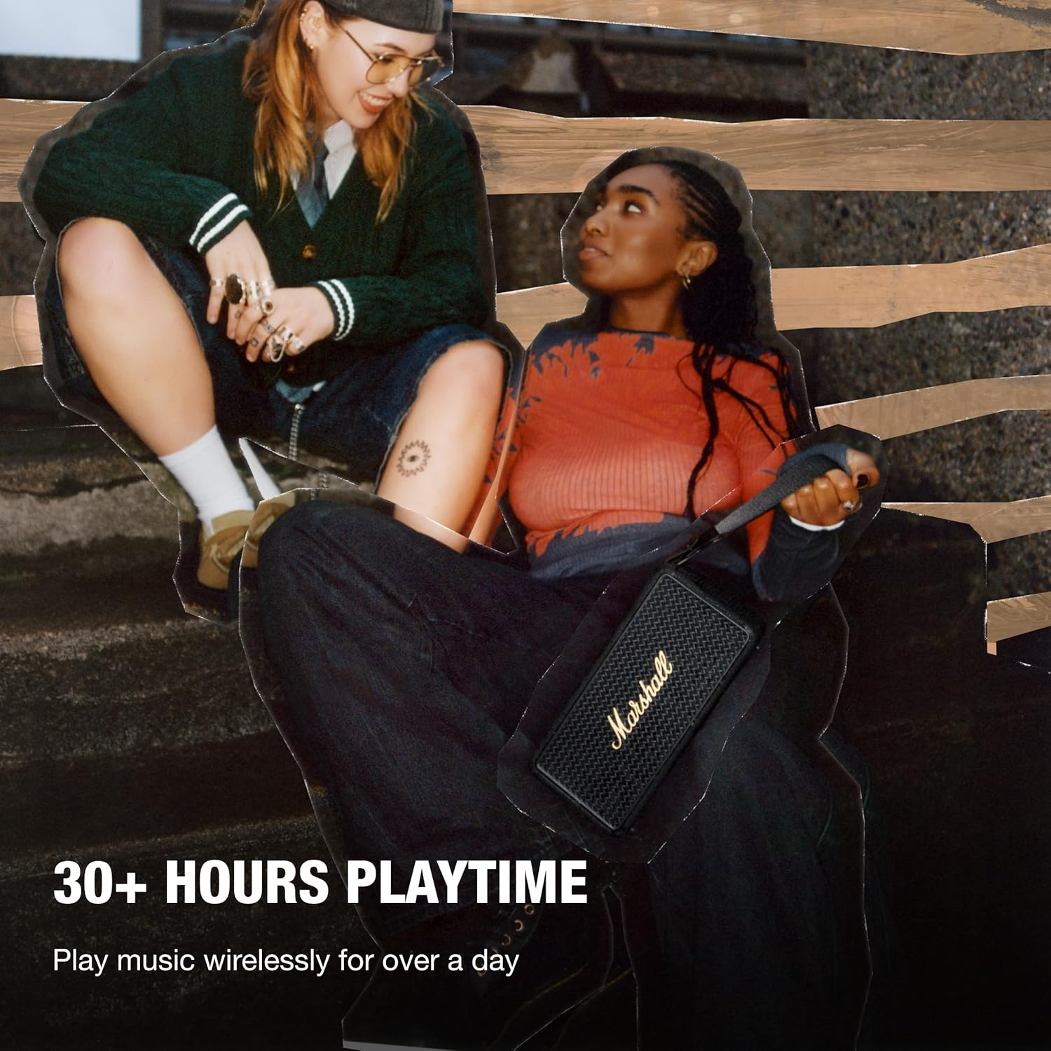 Marshall Middleton II Bluetooth Speaker - Black & Brass - Black  Brass image number 5