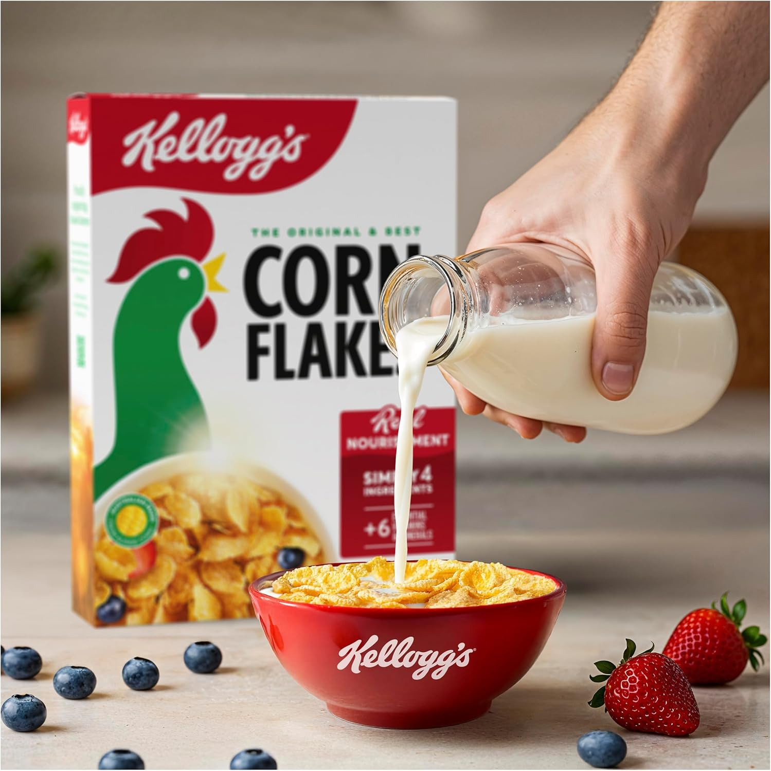 Kellogg'S Corn Flakes Original Breakfast Cereal, 380G image number 6