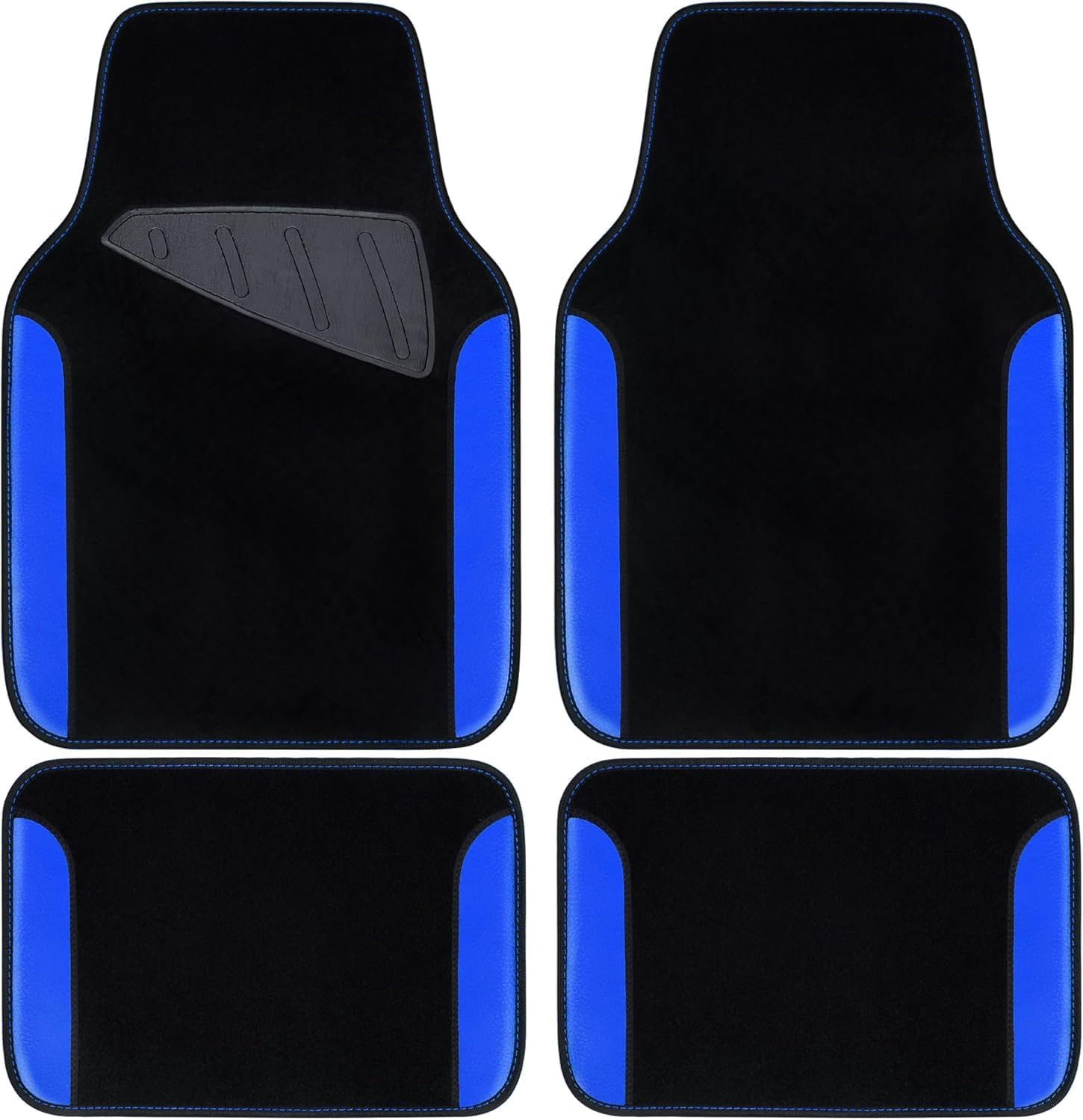 Flying Banner Waterproof Car Floor Mat, Universal Fit Car Mats with Driver Heel Pad, Leather Car Carpet, Anti-Slip Nibbed Backing (All Beige)