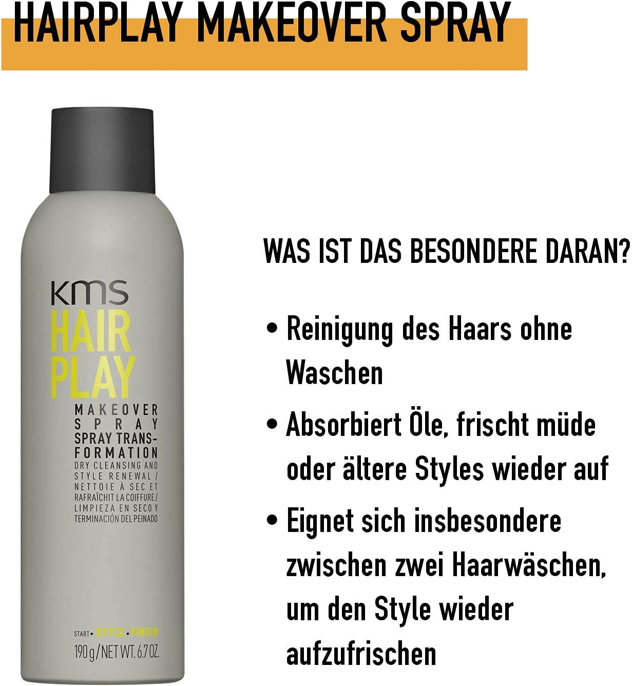 STYLE by KMS Hairplay Makeover Spray 250Ml