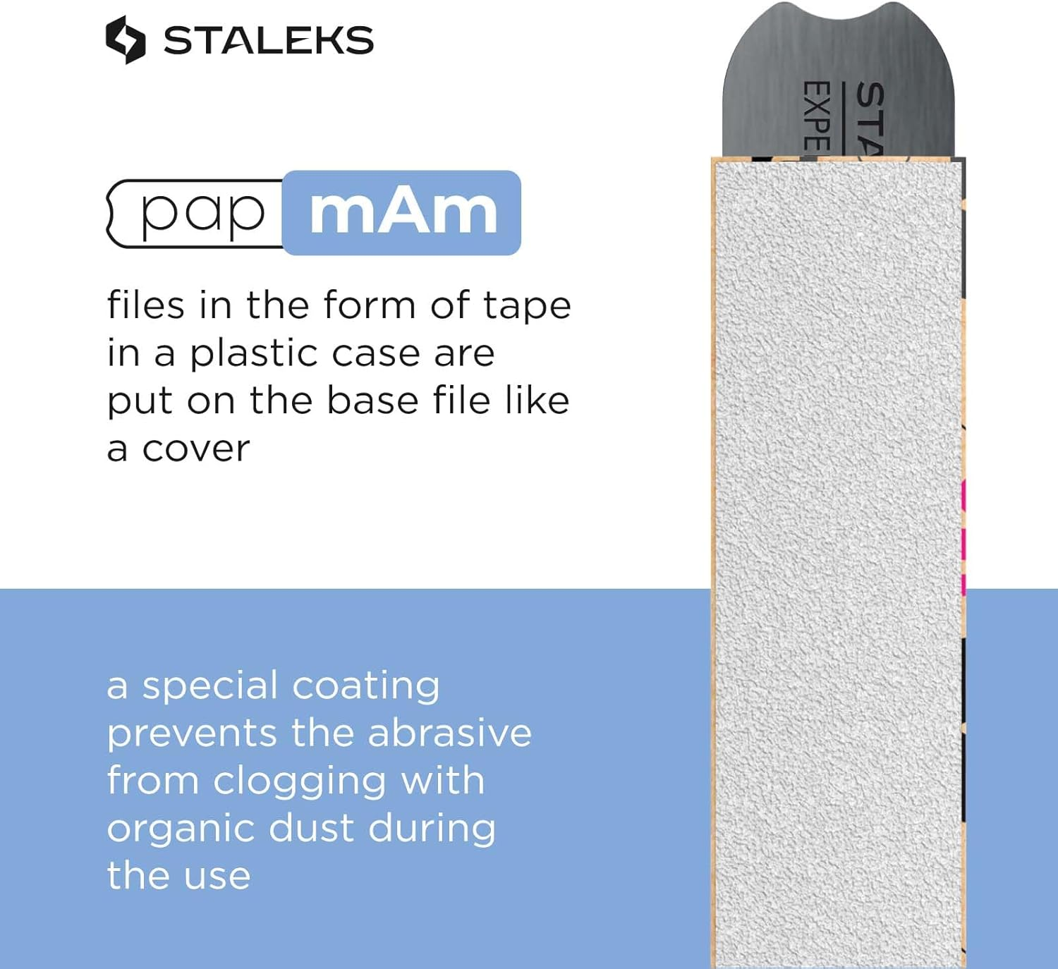 File White Disposable Papmam for Straight Nail File Staleks Pro Expert 22, 100/150/180/240 Grit (50 Pcs) New (150 Grit) image number 3