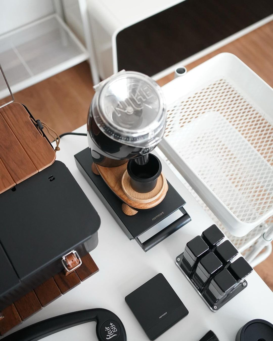 Normcore Espresso Knocker Drawer, under Grinder Knock-Out Drawer, Coffee Knock Box Drawer with Shock Absorbing Removable Knock Bar and Non-Slip Base, 304 Stainless Steel, Size: S image number 3