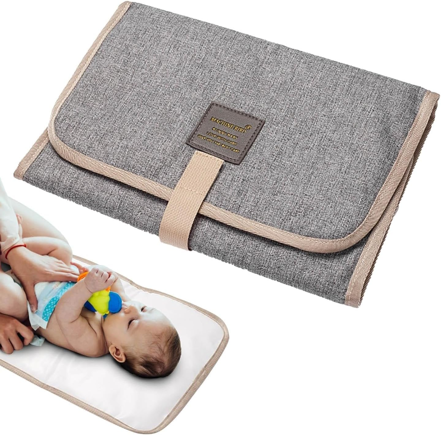 Full Body Portable Changing Pad, Baby Diaper Changing Mat Made Easy to Wipe Changing Pad for Travel or at Home Use, Lightweight and Foldable Mat That Perfectly Fits into Any Diaper Bag (Pink)