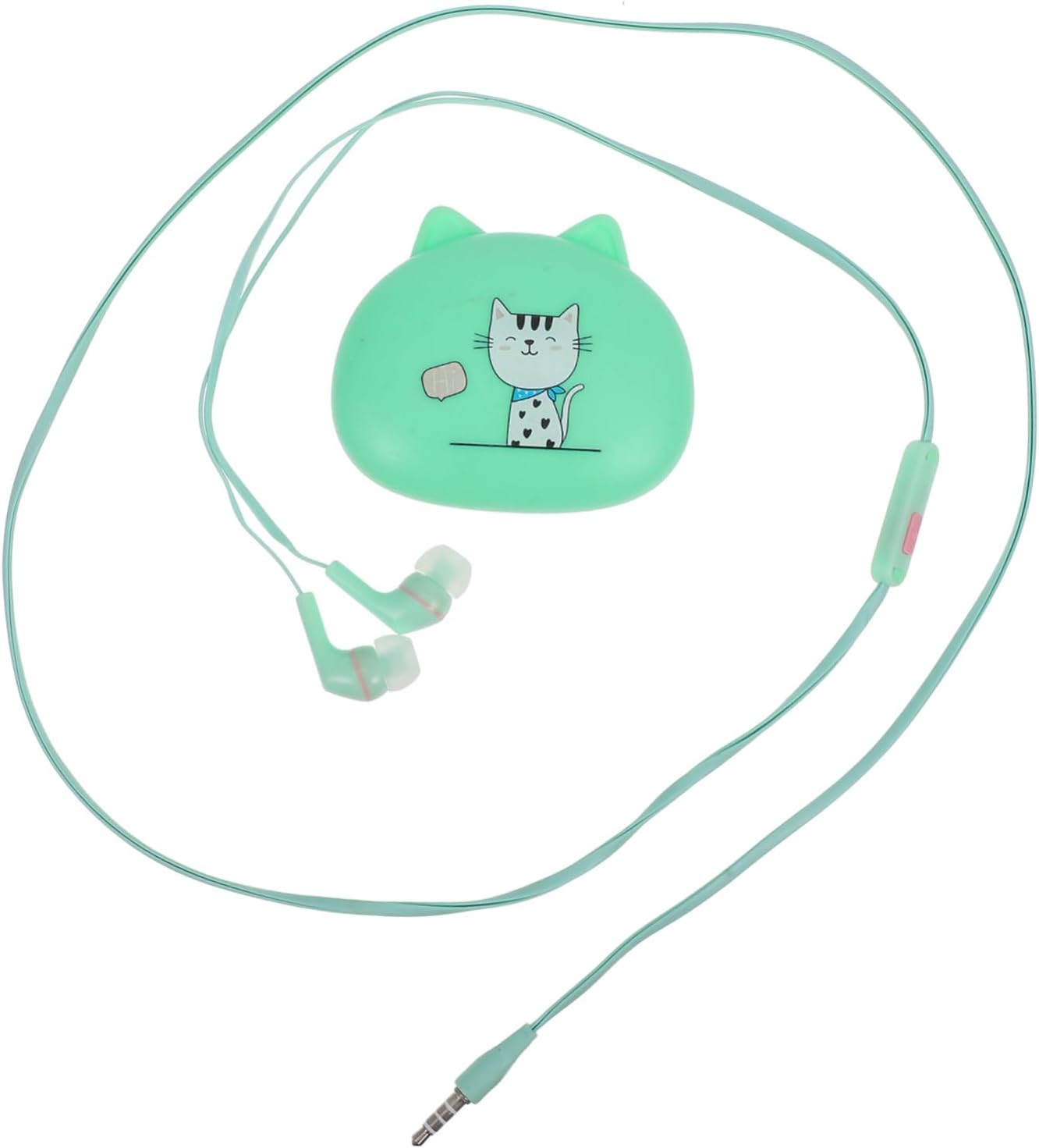 Ear Wired Earphones with Microphone Universal Compatibility for Smartphones Green Color Lightweight Phone Accessories image number 3