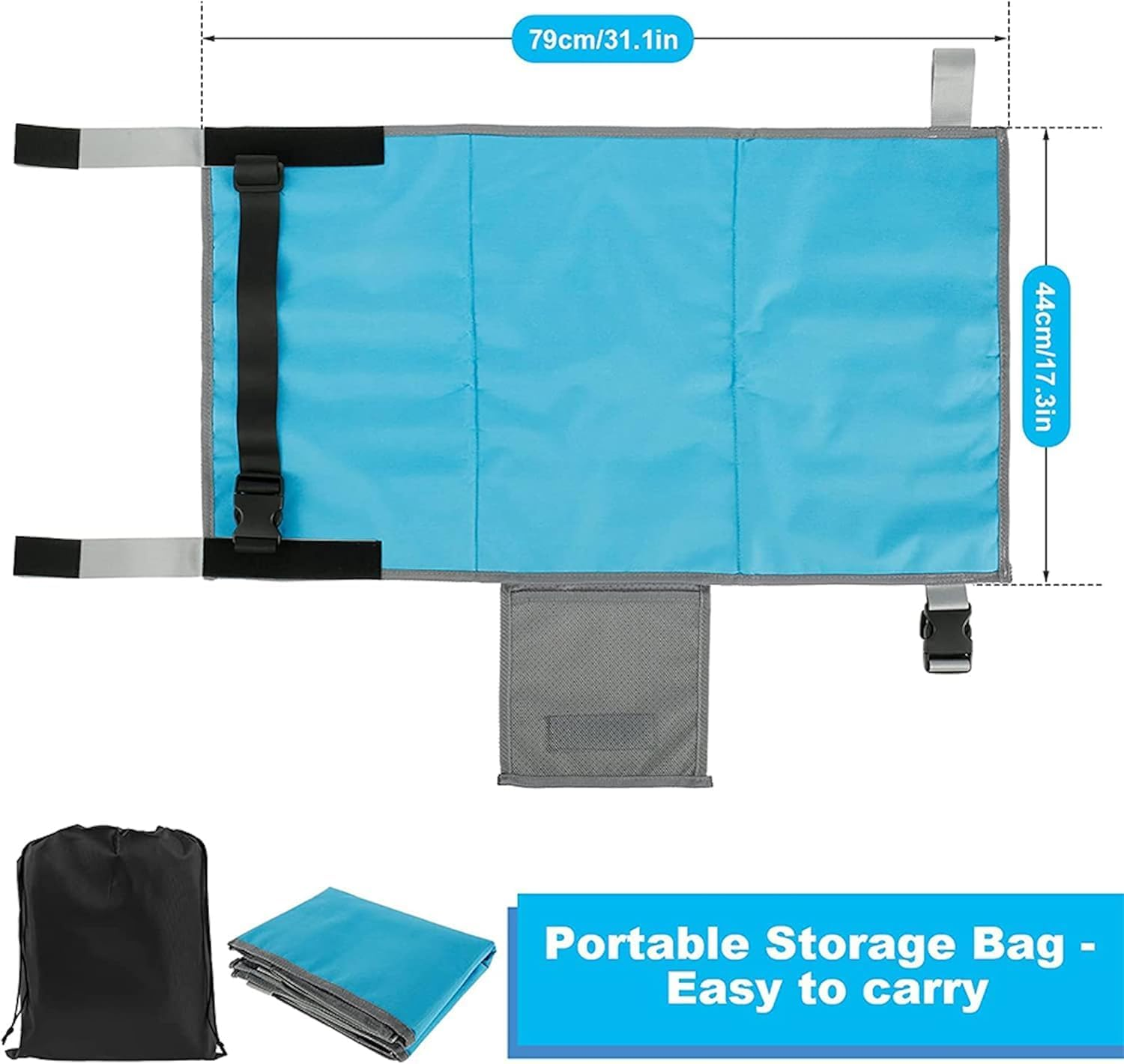 Airplane Bed, Airplane Seat Extender Aeroplane Bed for Portable Airplane Foot Hammock for Plane Travel Essentials to Lie down on Plane Airplane(Black) image number 4