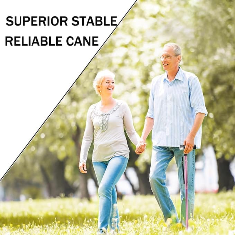 Foldable Walking Cane for Seniors, Adjustable Walking Stick, Folding Cane, Trekking Pole, Lightweight Aluminium Hiking Stick, Travel Mountaineering, Climbing Stick for Limited Mobility image number 5