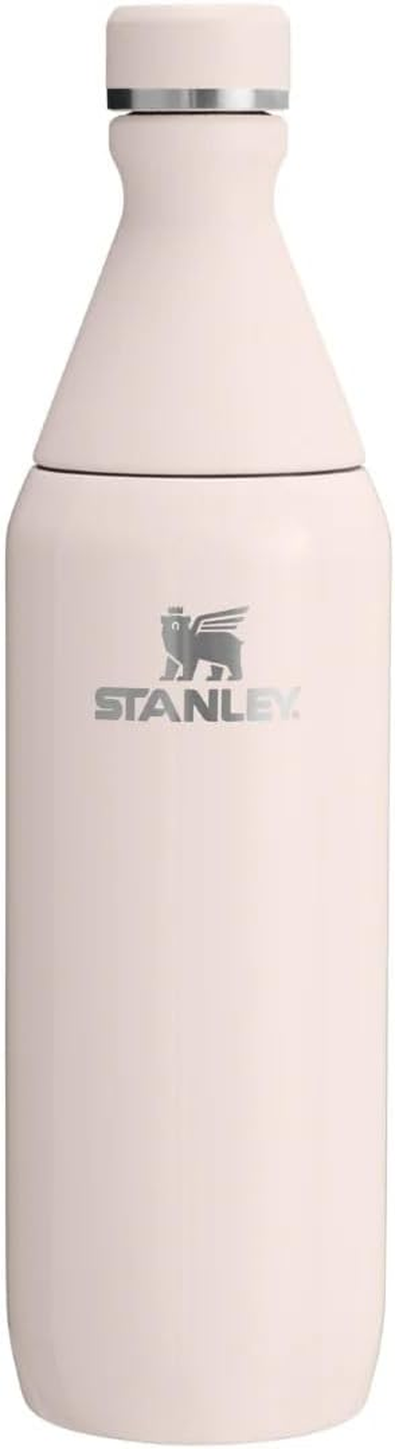Stanley All Day Slim Bottle 20 Oz | Leakproof Twist on Lid | Slim Design for Travel and Gym | Insulated Stainless Steel Water Bottle | Bpa-Free | Rose Quartz image number 2