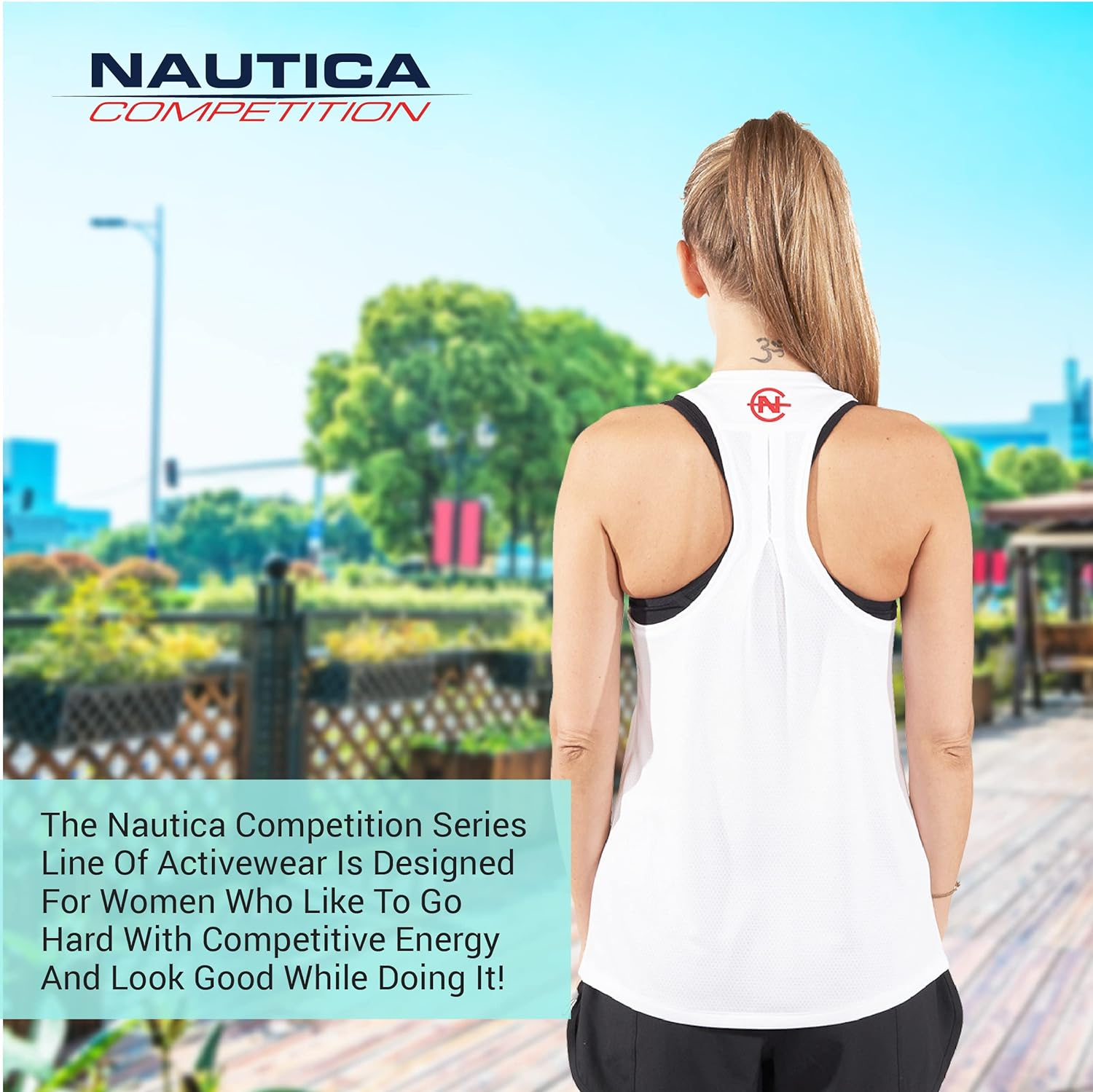 Nautica Competition 3 Pack Workout Tank Tops for Women Active Athletic Gym Workout Running Exercise Yoga Dry-Fit Fabric image number 4