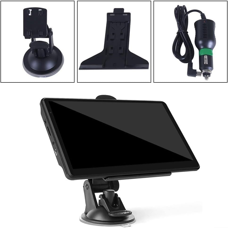 Car Sat Nav for Car Truck, GPS Navigator with Europe Maps, Live Traffic Map, Lifetime Free Update, Support Postcode Search and Voice Guidance, 8GB + 256MB Memorymaps Updates (7Inch) image number 2