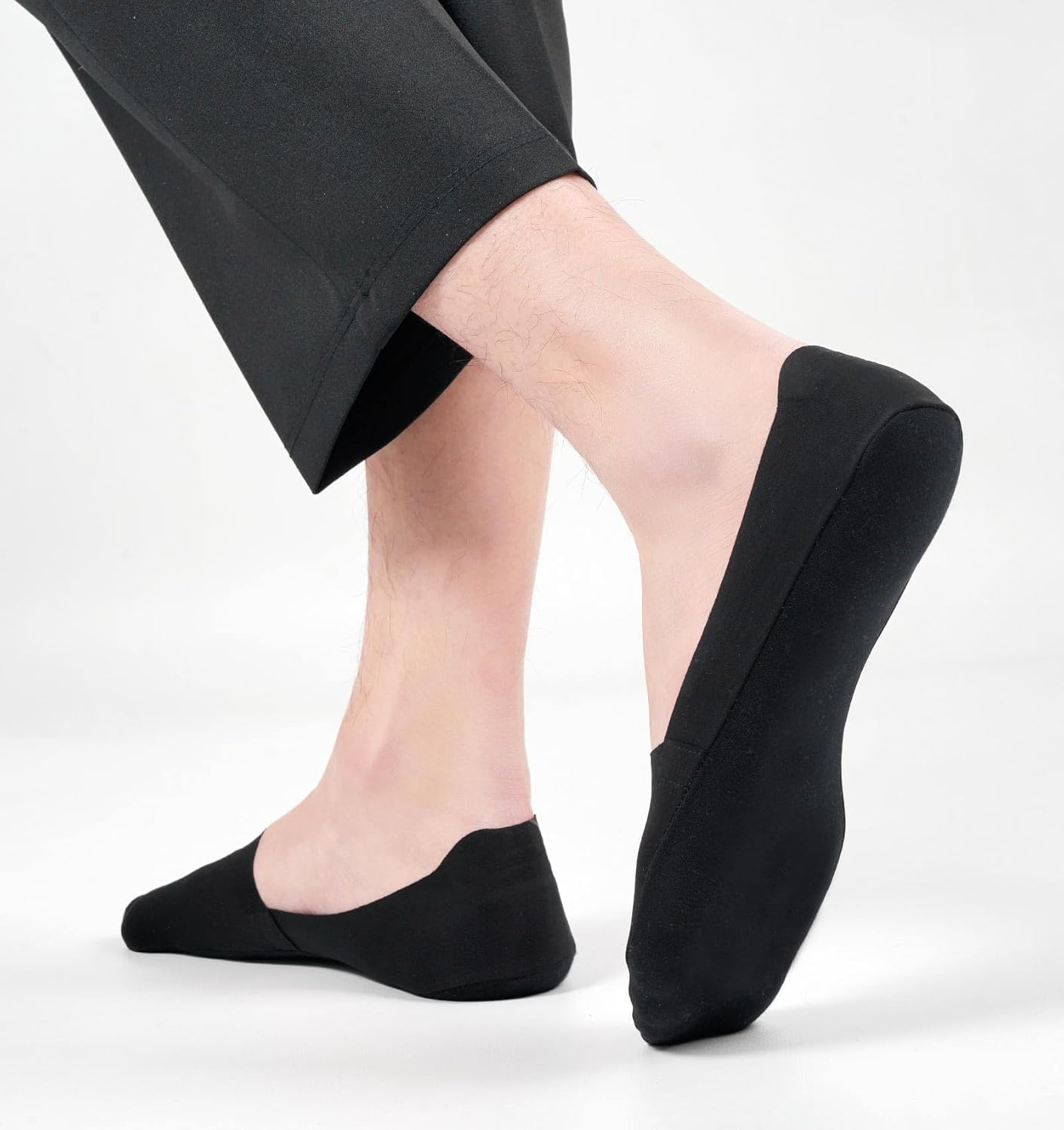 6 Pairs Mens Invisible Trainer Socks, No Show Socks Women Non Slip Nylon Hidden Shoe Socks Lightweight for Summer image number 3