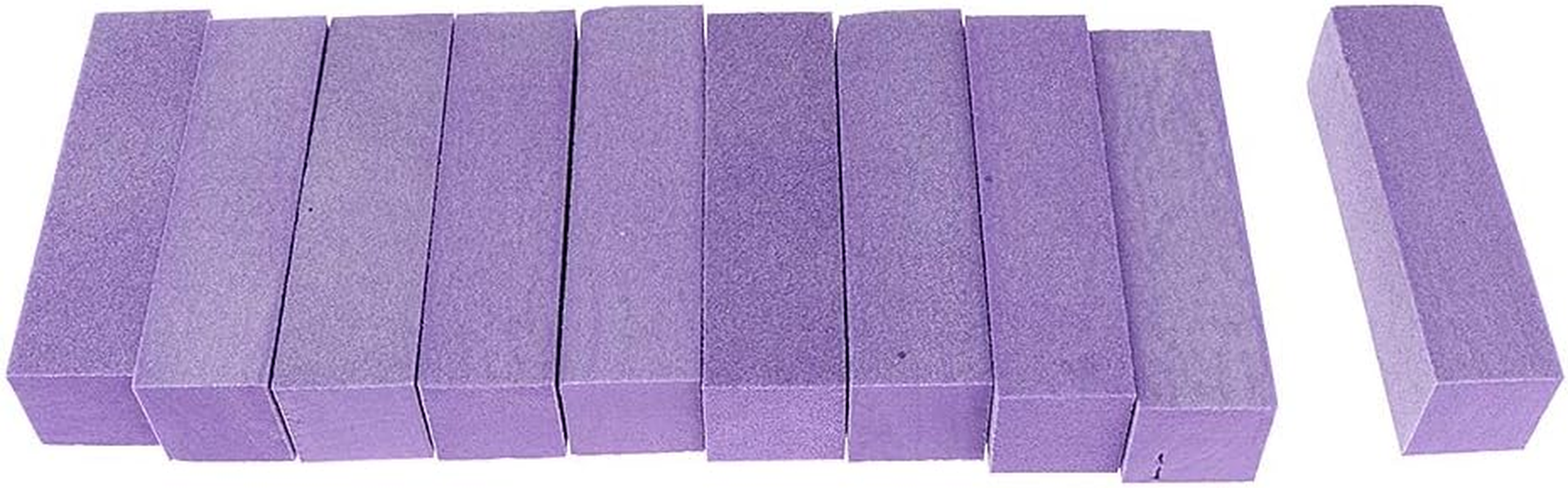 Segolike 10 Pieces Rectangular Nail Polish Buffer Block Manicure Tools - Purple, as Described