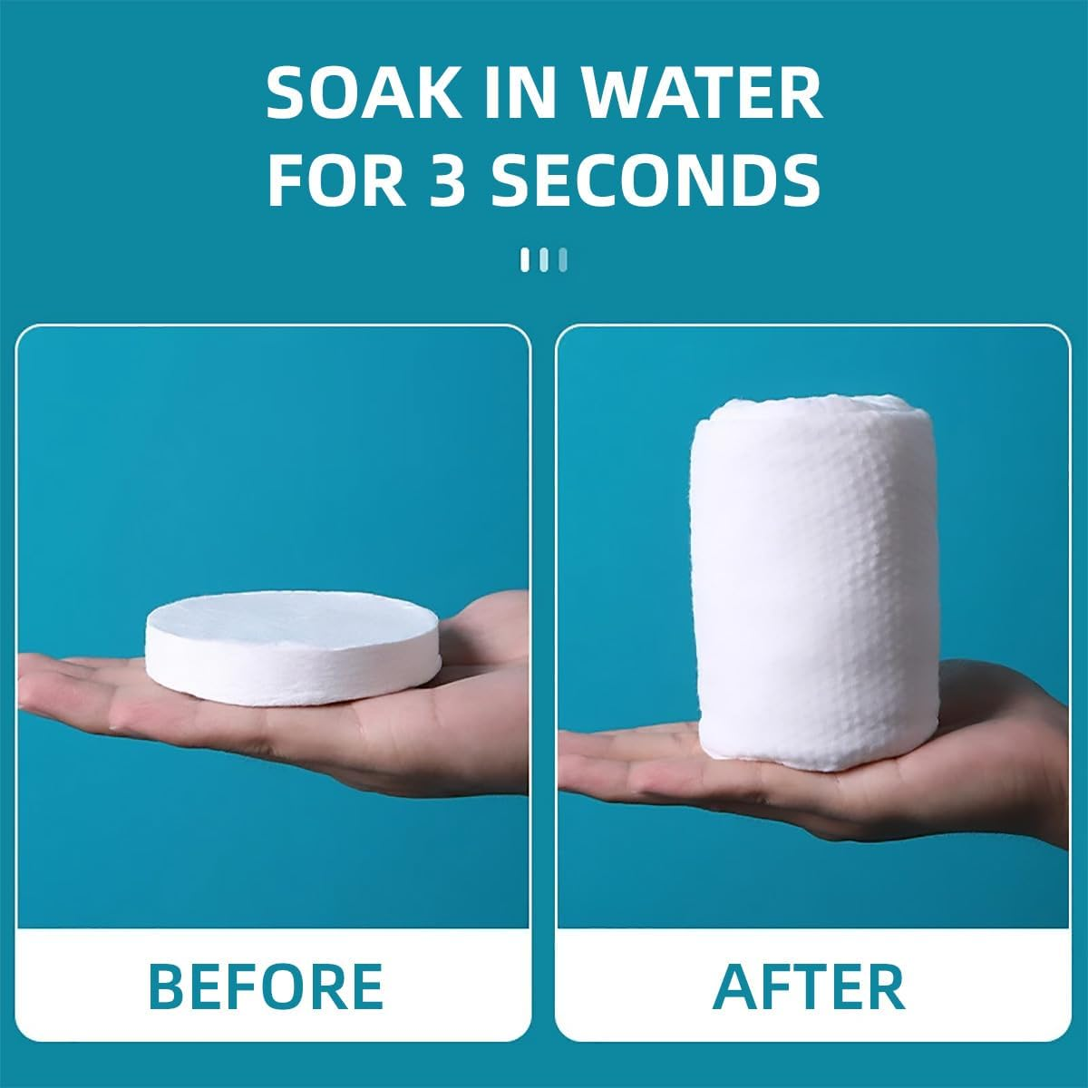 AIMALL Compressed Disposable Bath Towels 70X100Cm/70X140Cm Pearl Texture Lightweight Tear-Resistant Soft Towels for Travel, Salon, Spa, Hotel &ndash; 10 Pack image number 1