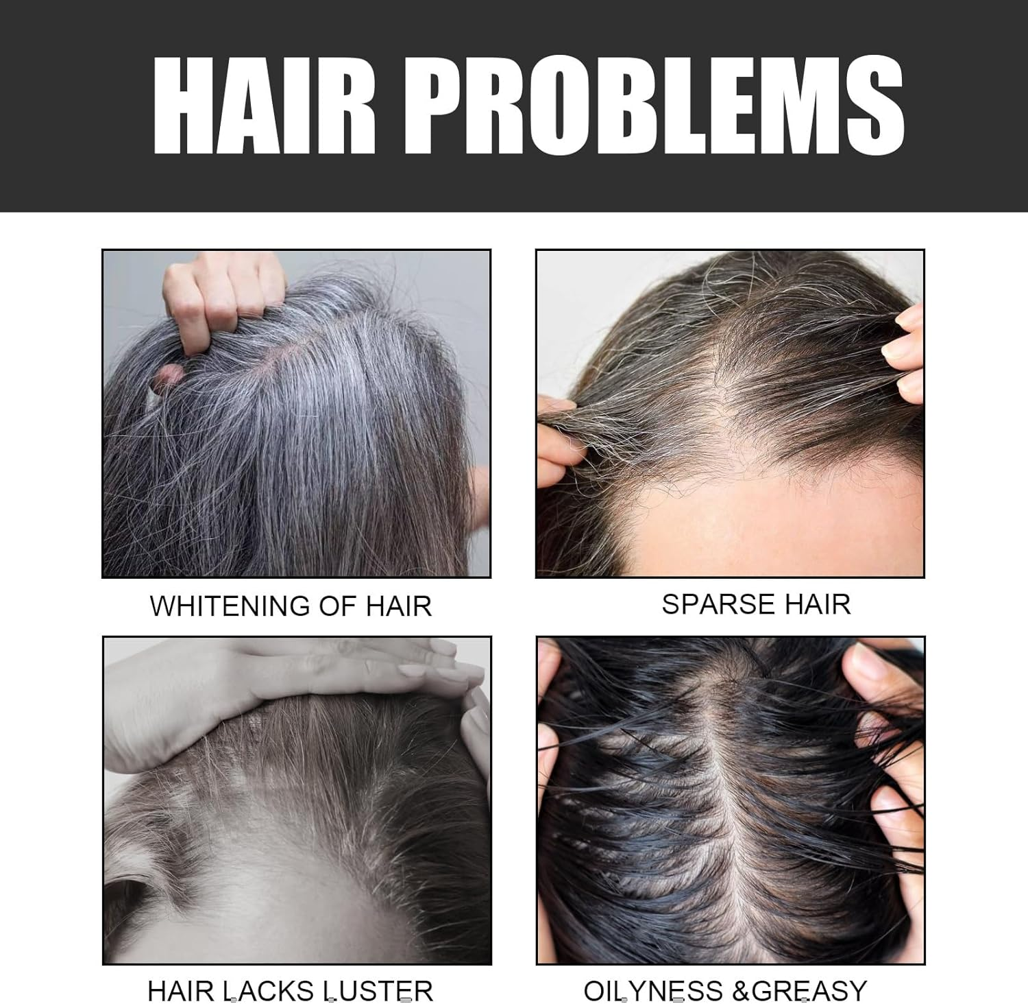 Gray Hair Reversebar - Moisturizing and Nourishing Hair Blackening Soap for Men & Women, Anti-Grey Bar for Shiny Mane Root Activator, Solid Grey Darkening Shampoo Bar (02) image number 3