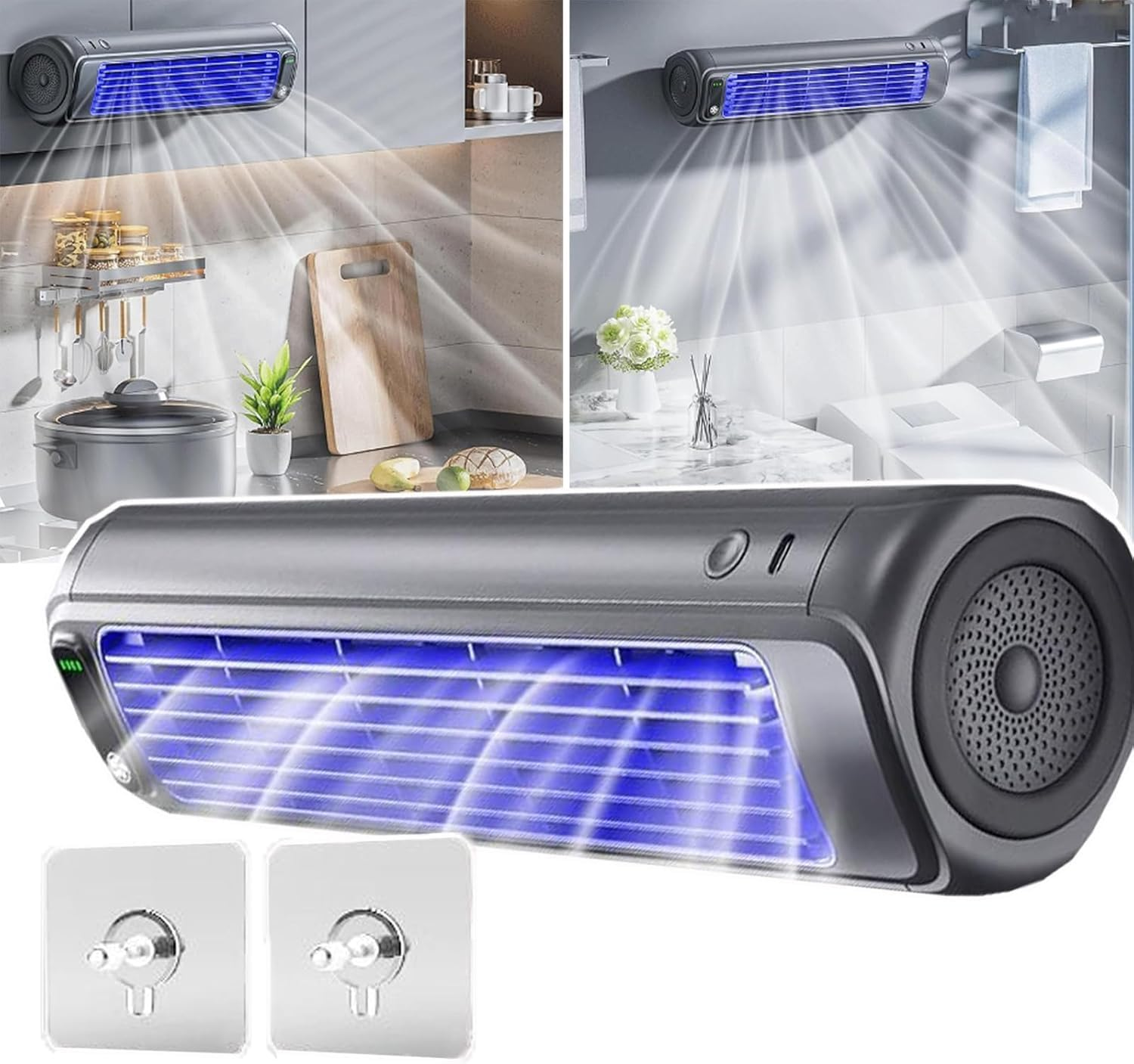 Portable Fan | 3-Speed Cooling for Bedroom, Office | 12H Runtime, 4.5H Charge, Wall-Mount/Standing | Personal Air Cooler image number 1