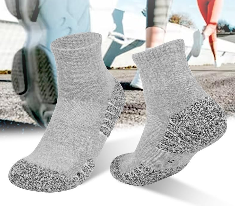 Cotton Socks - Cushioned Sole - Moisture Wicking - Odor Resistant - Hiking Trekking Outdoor image number 4