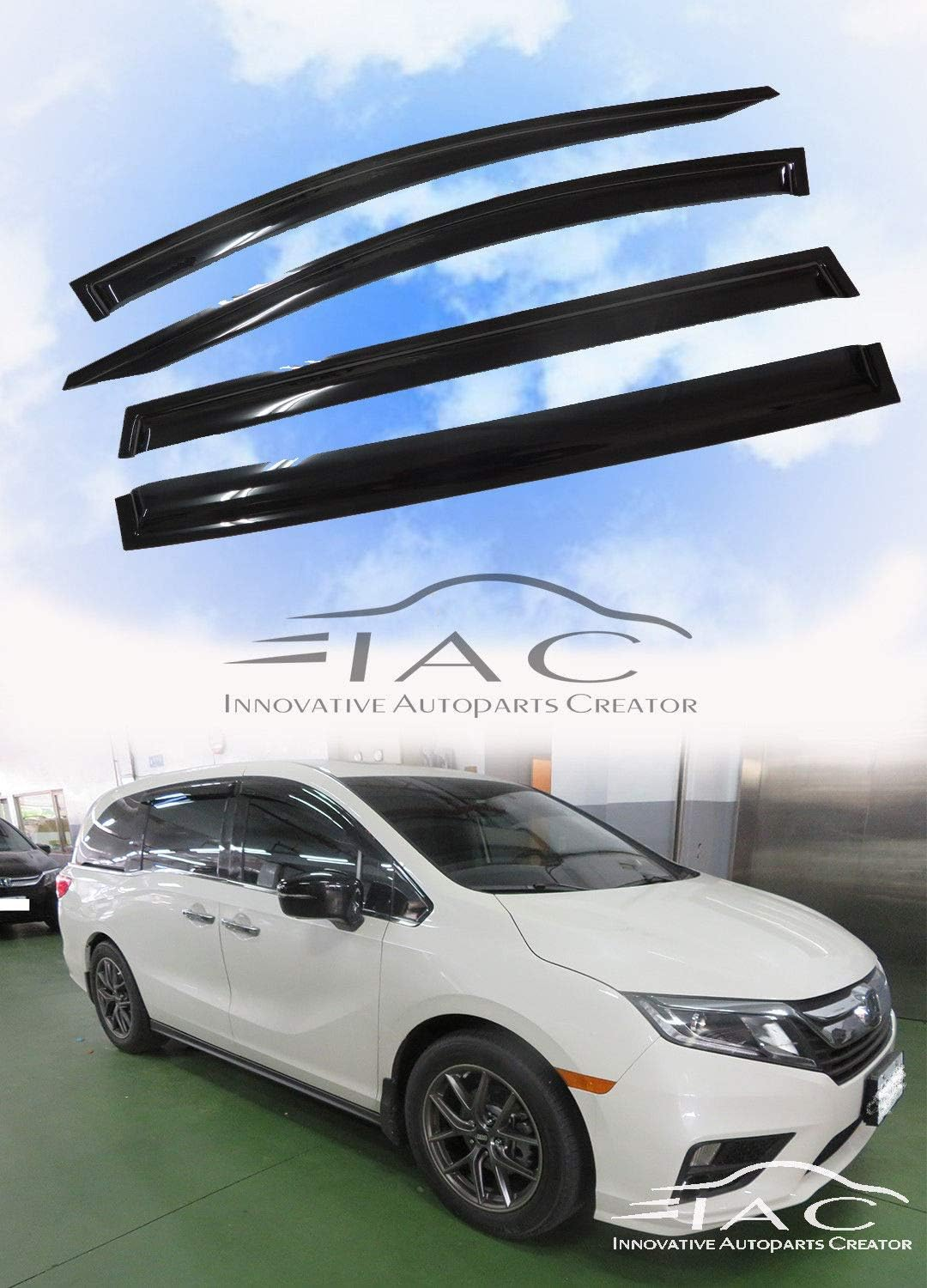IAC for Honda Odyssey (US Version) 2018-2020 Window Visor Weather Shield Rain Guard Deflector Vent Door Visor image number 3