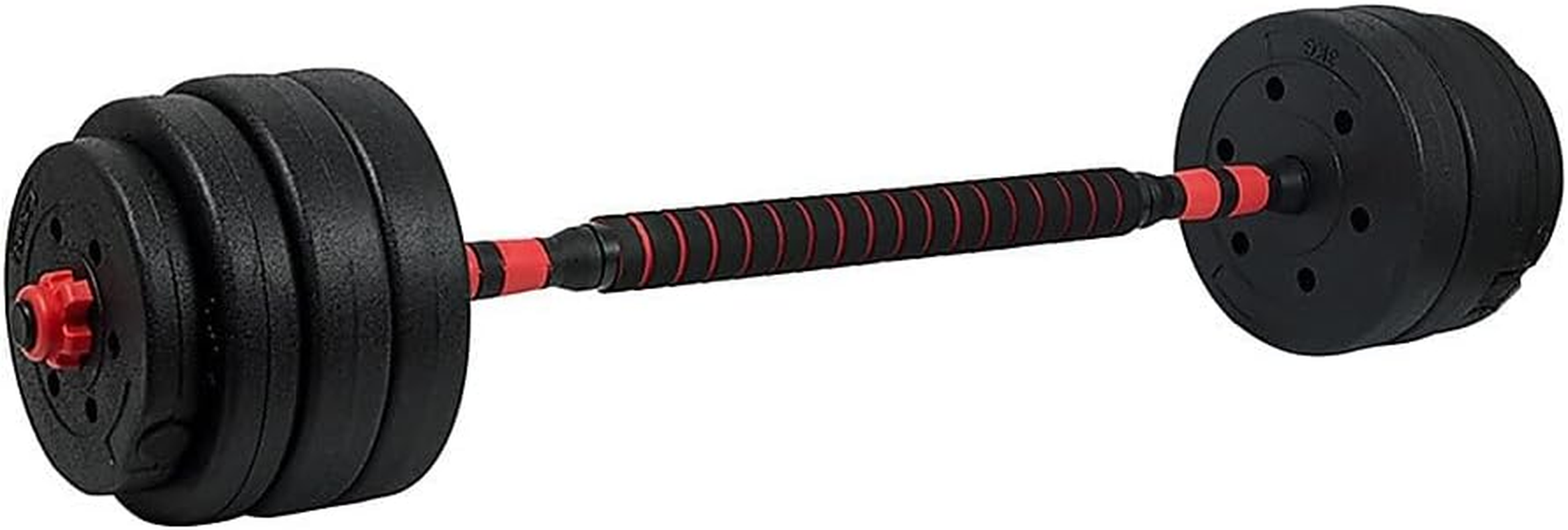 40Kg Adjustable Rubber Dumbbell Set Barbell Home GYM Exercise Weights image number 6