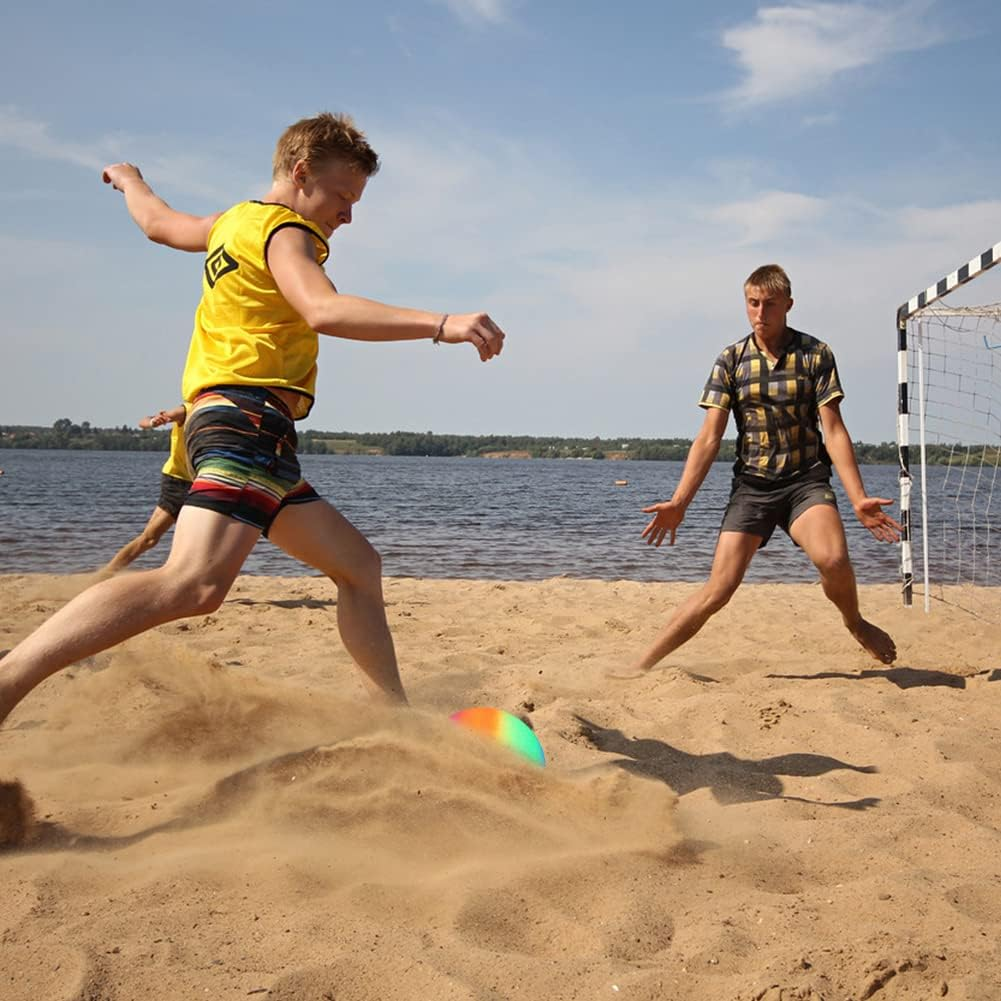 PVC Ball, Bouncy Kickball, PVC Children'S Play Ball, PVC Soft Ball for Children, Multicoloured Rainbow Ball, Children, Football Softball, Children'S Ball for Indoor and Outdoor Use image number 2