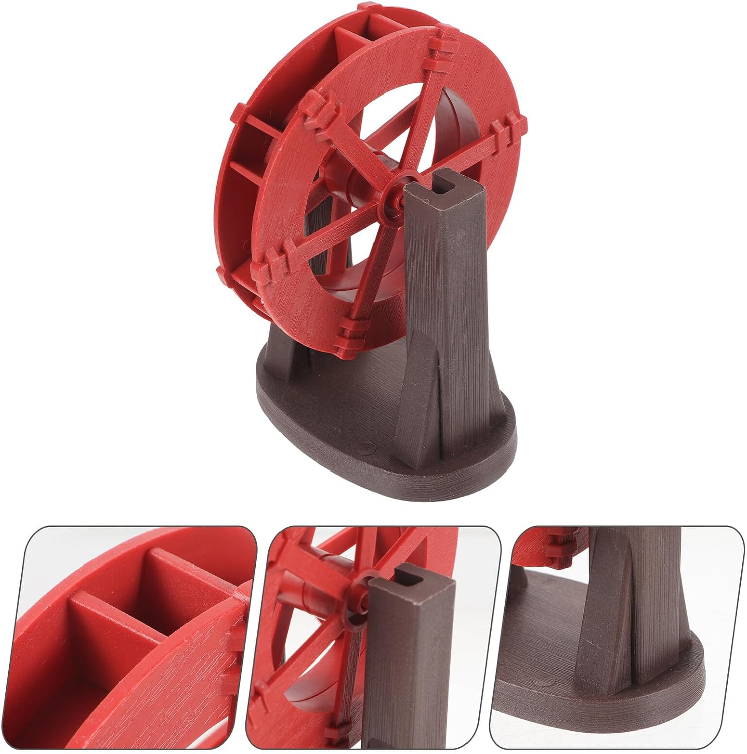 NUOBESTY Simulation Water Wheel Fountain Accessory Plastic Waterfall Wheel for DIY Zen Garden Decoration Home Office Outdoor Accent image number 6