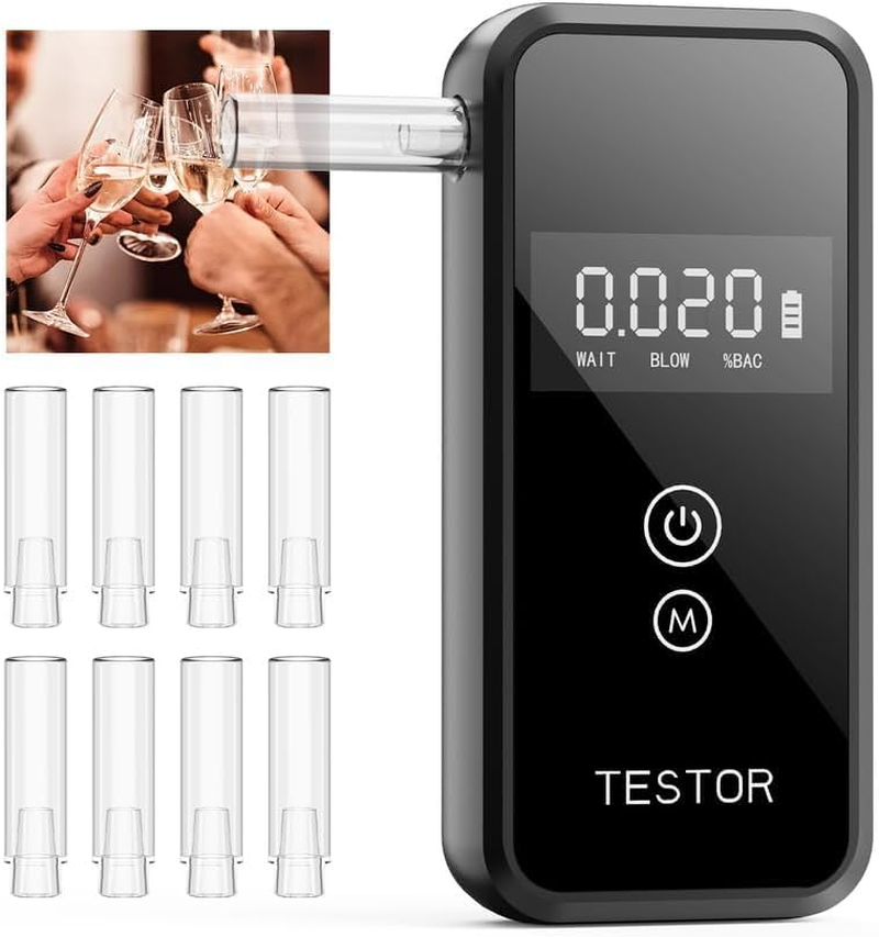 Breathalyzers, 2025 Upgraded Professional-Grade Breathalyzers for Alcohol, High-Accuracy Portable Alcohol Breathalyzer with 8 Reusable Mouthpieces image number 6