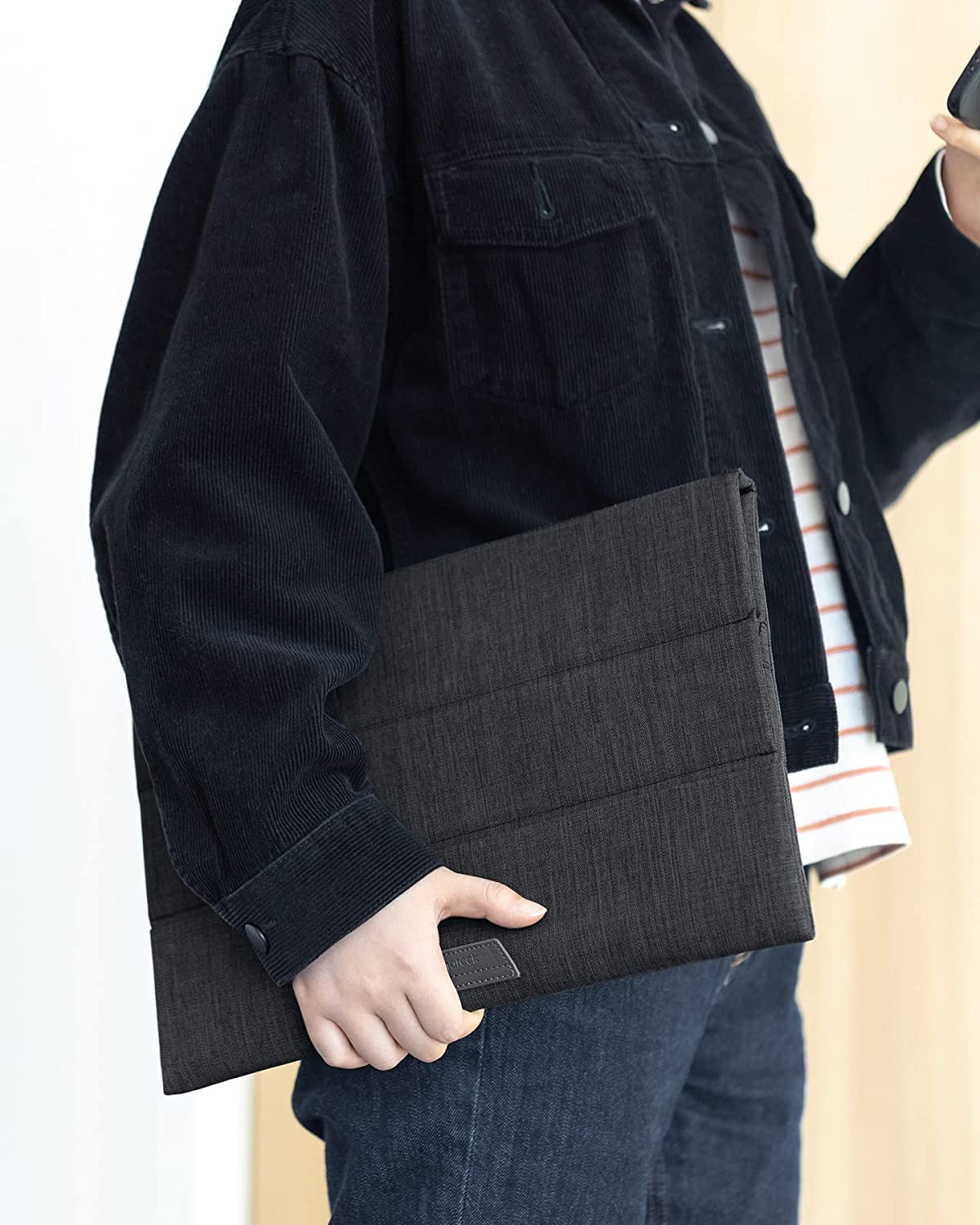 Inateck 13 Inch Laptopsleeve Compatible with 13 Macbook Air M3/M2/M1 2024-2018,13 Macbook Pro M2/M1 2022-2016, 12.3 Surface Pro 11/10/9/X/8/7/6/5/4/3, XPS 13, Laptopbag Case with Stand Function image number 6