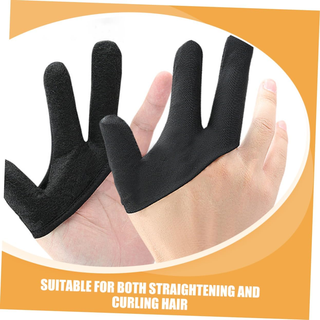 OATIPHO Heat Resistant Hair Styling Gloves 2Pcs Barber Gloves for Curling Wand Professional Heat Protection Mittens for Hairdressing Suitable for Salon Use image number 6