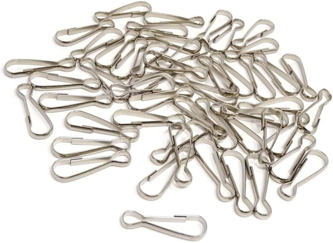 Metal Spring Hooks, 160 Pcs Lanyard Zipper Pull Key Chain Hanging Snap Clip Buckles Small Tools (28Mm* 8Mm)