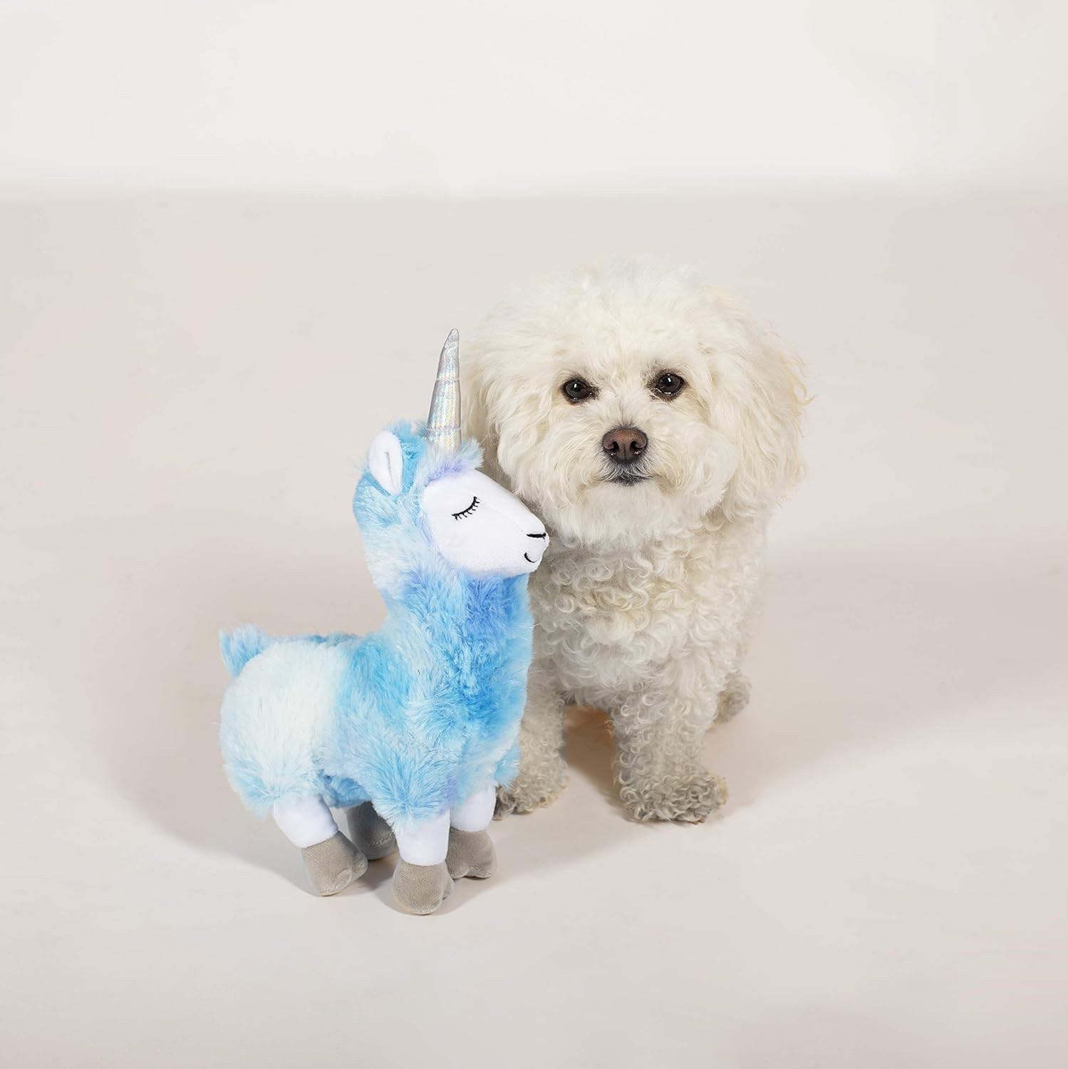 FRINGE Studio Dog Toy, Cool Blues Llamacorn-Plush Pet Toy (289358) image number 1