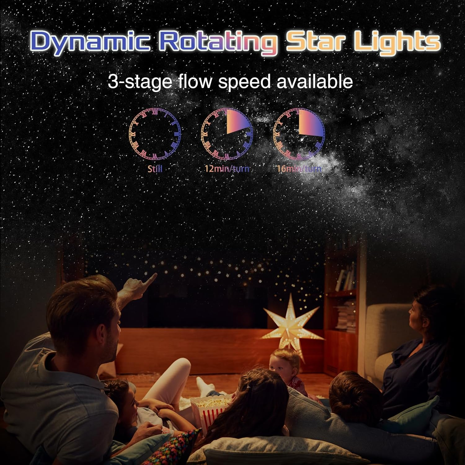 Galaxy Projector, 13 in 1 Home Planetarium Galaxy Projector for Bedroom, Star Projector Galaxy Light with Timer, Adjustable Focus Night Light Projector for Kids Adults, Room Decor (Black) image number 6