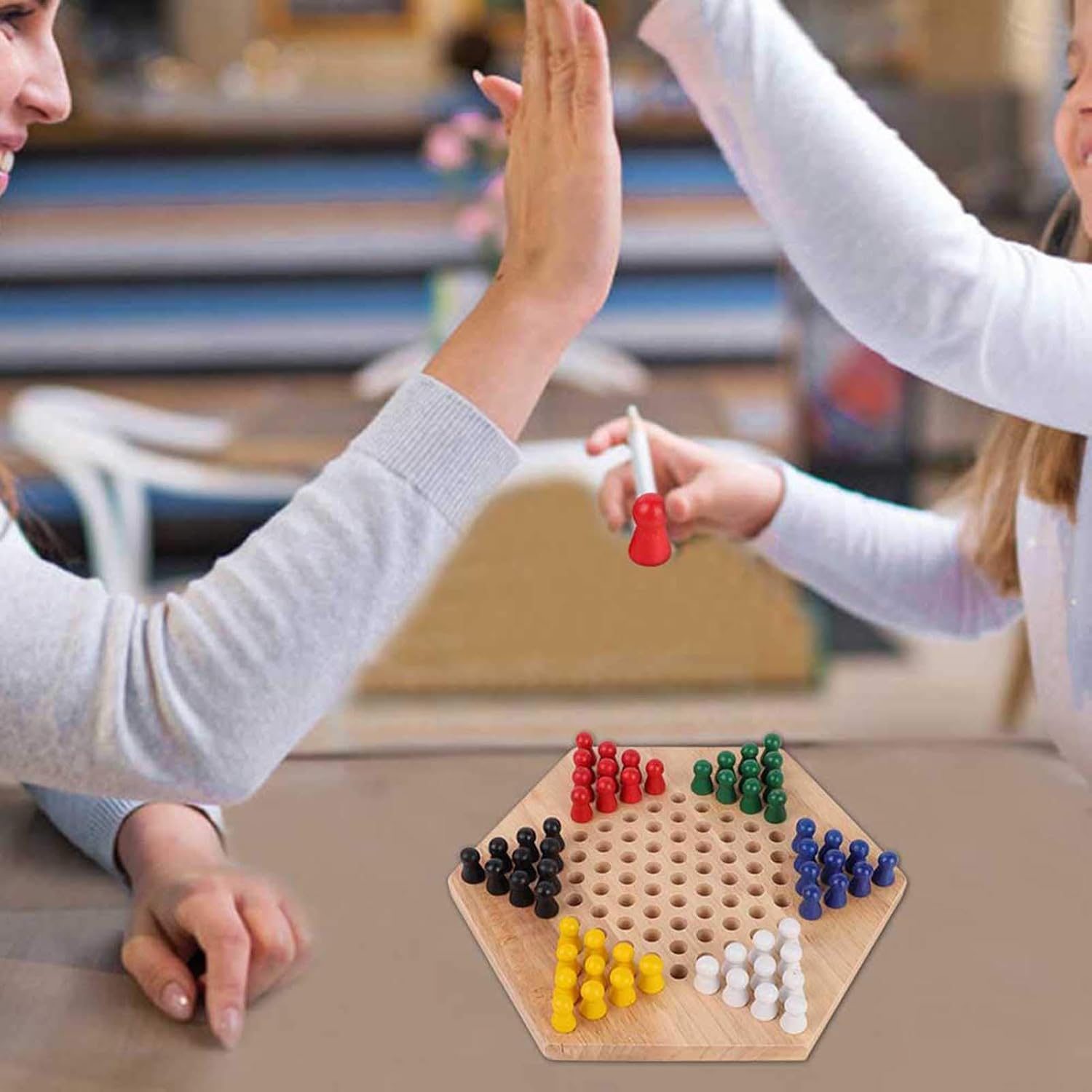 Chinese Checkers, Improve Child'S Concentration and Observation, Chinese Checkers Set, Promoting the Parent-Child Relationship, for Board Game Board Game Family image number 4
