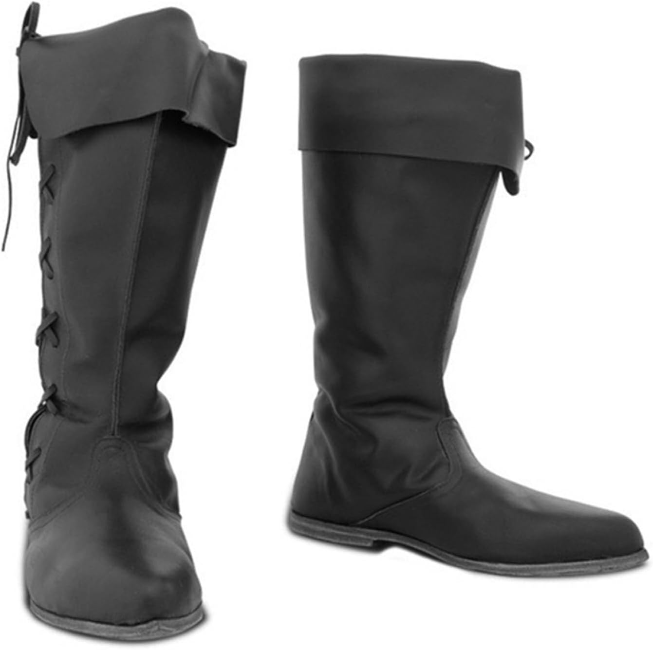 Medieval Pirate Boots for Men'S Renaissance Chic Distressed Boot Vintage Costume Accessories Viking Knight High Boots Pu Leather Western Cowboy Boots Cosplay(Us 5.5, Brown) image number 1