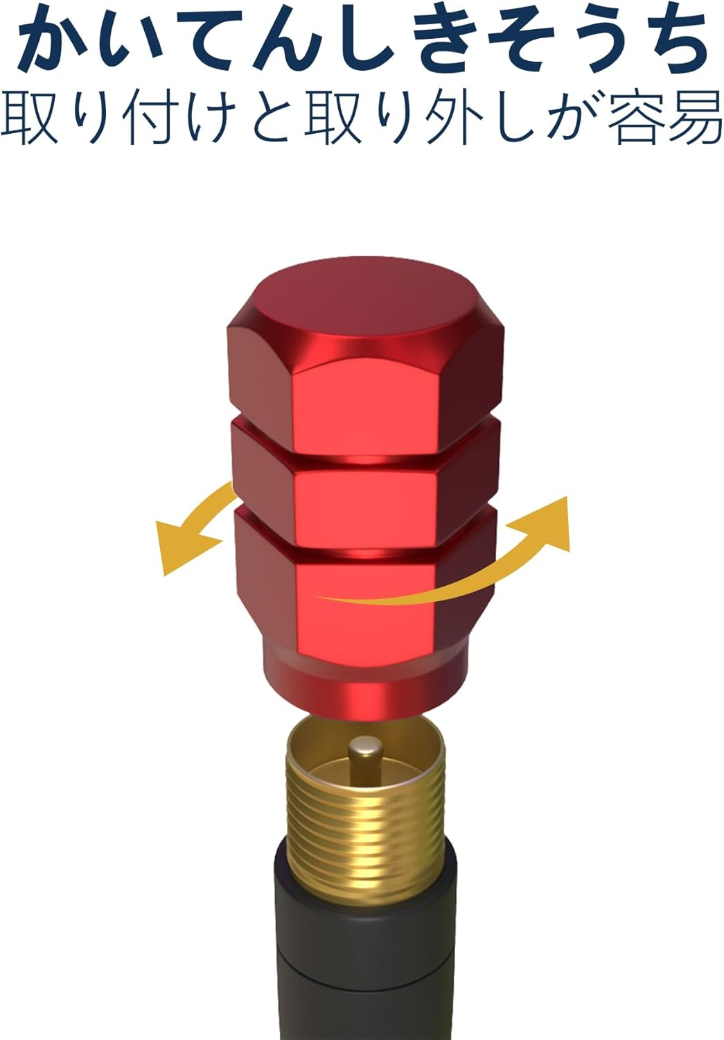 BOROLA Air Valve Caps for Tires, Aluminum Anodized, Corrosion-Resistant, for Cars and Motorcycles, Set of 5 (Red) image number 3