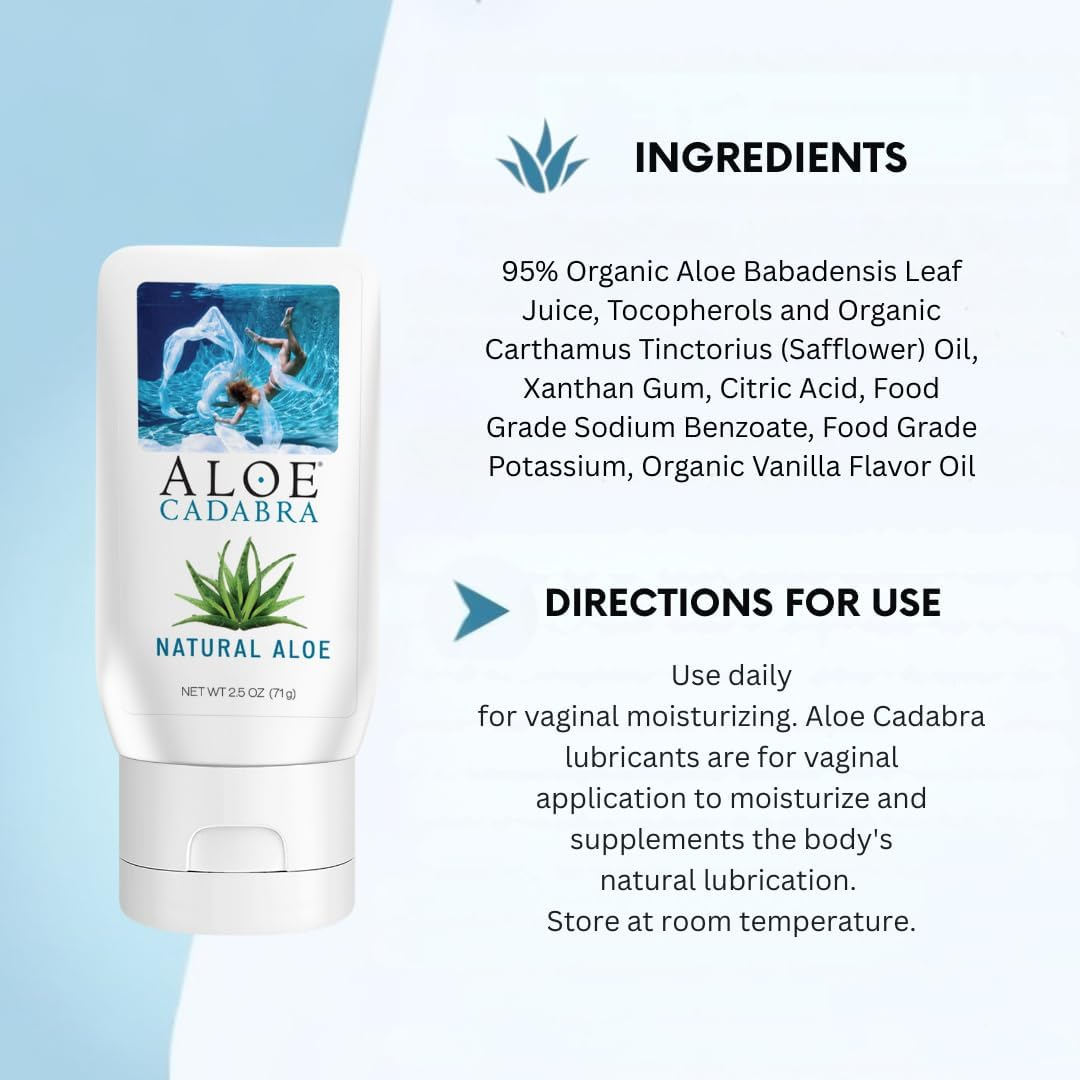 Aloe Cadabra Organic Lubricant, Natural, 2.5 Ounce image number 5