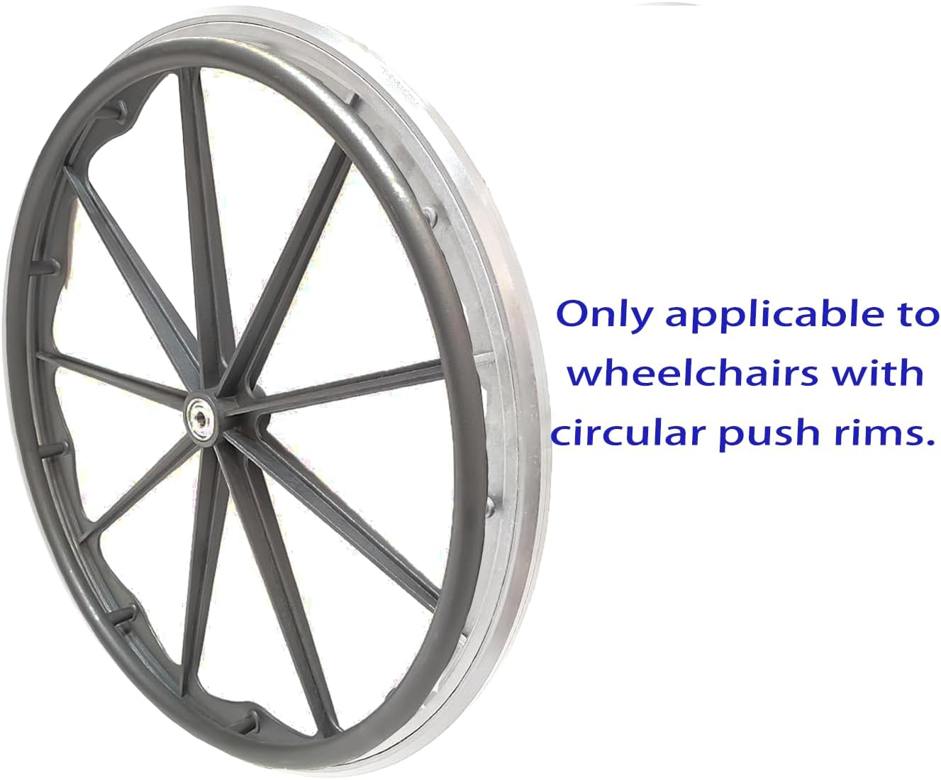 1Pair Wheelchair Push Rim Covers,24 Inch Wheelchair Cover,Silicon Wheelchair Wheel Covers - Blue image number 7