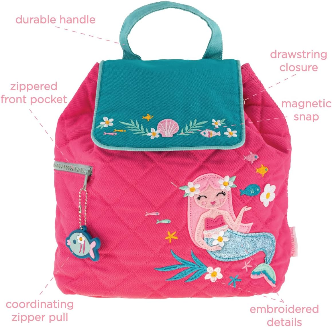 Stephen Joseph Unisex Toddler Back to School, Quilted Backpack, One Size